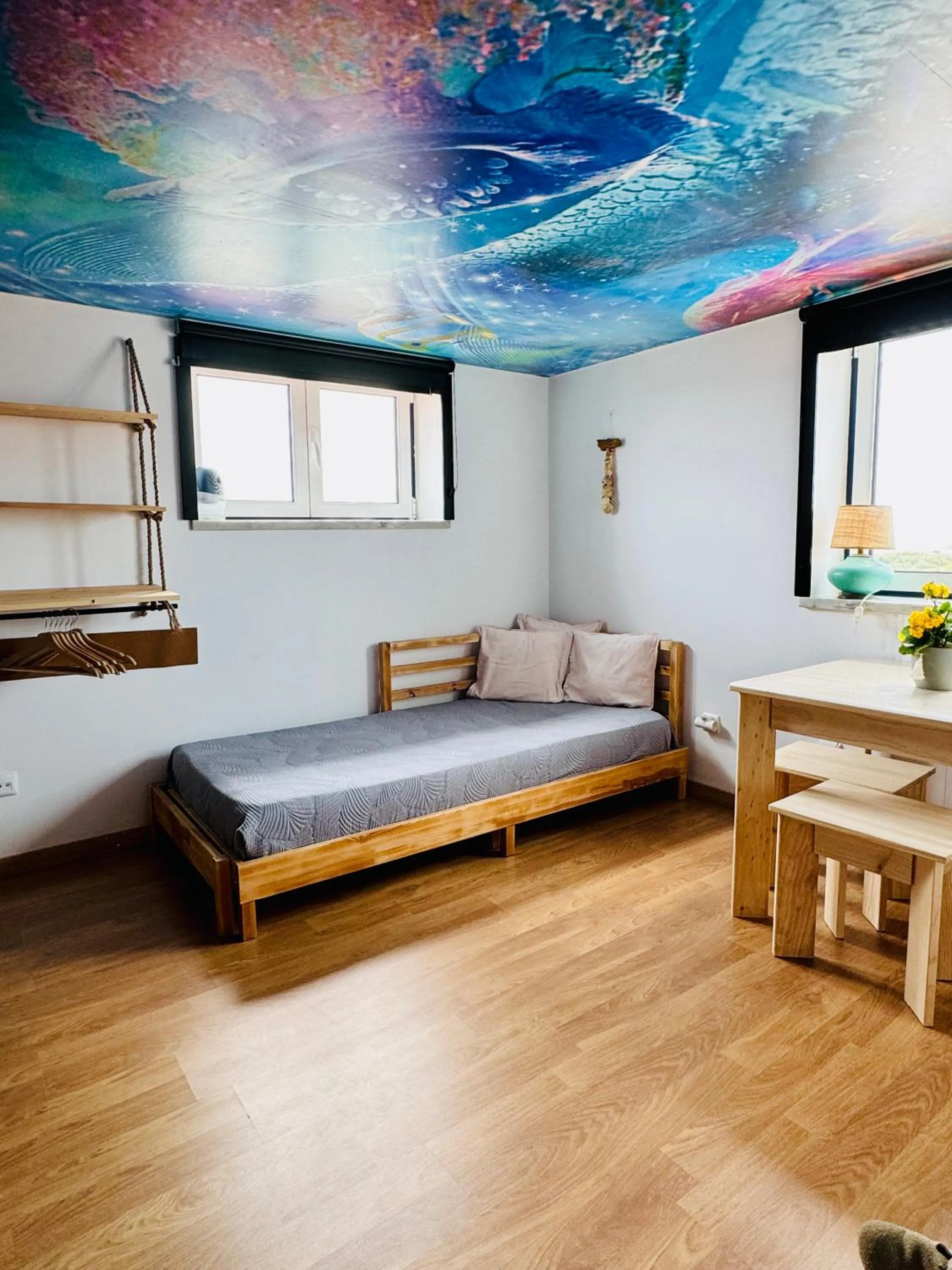 Bed in Captain's Log House