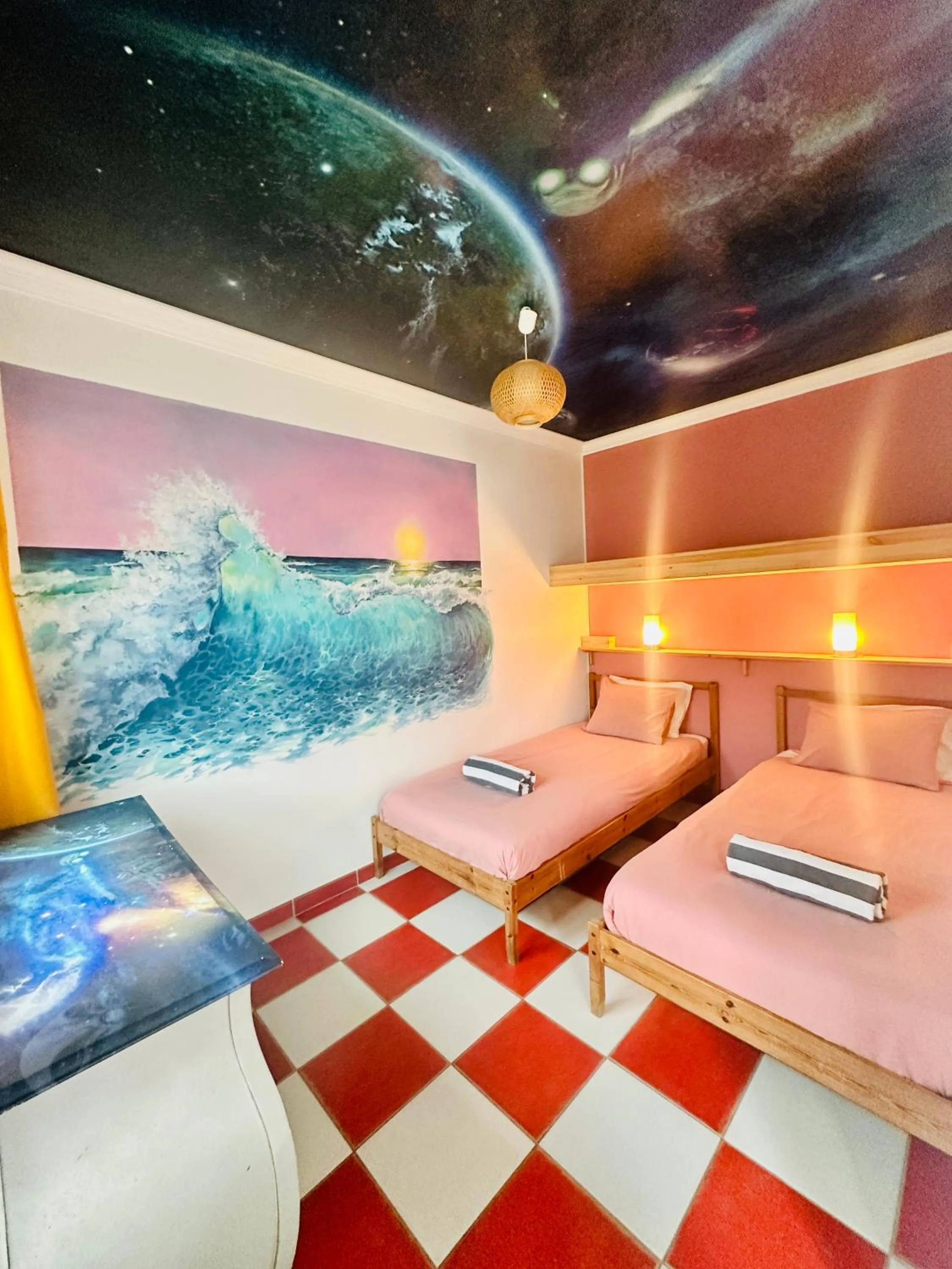 Bed in Captain's Log House