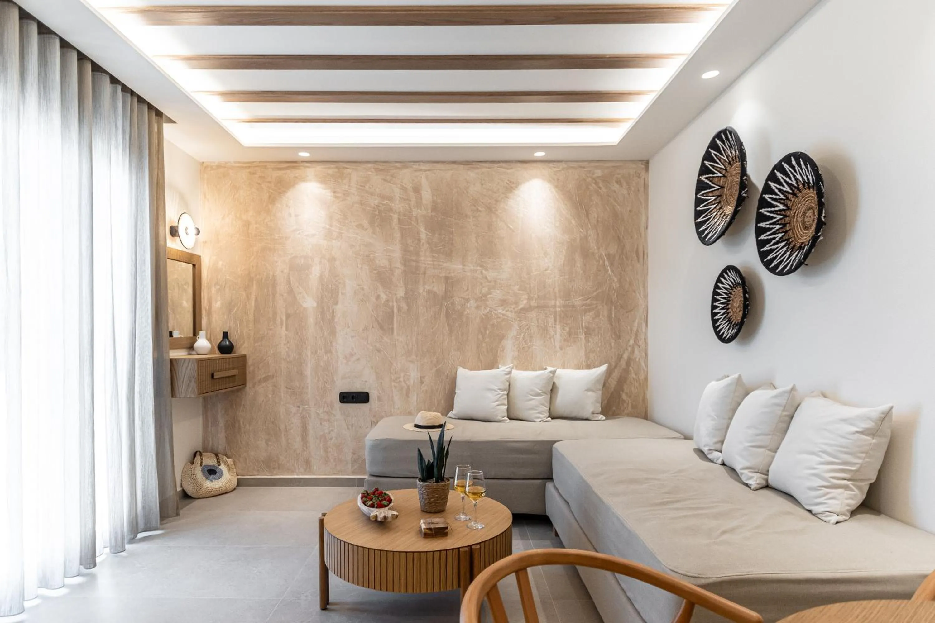 Seating area in Perla Hotel