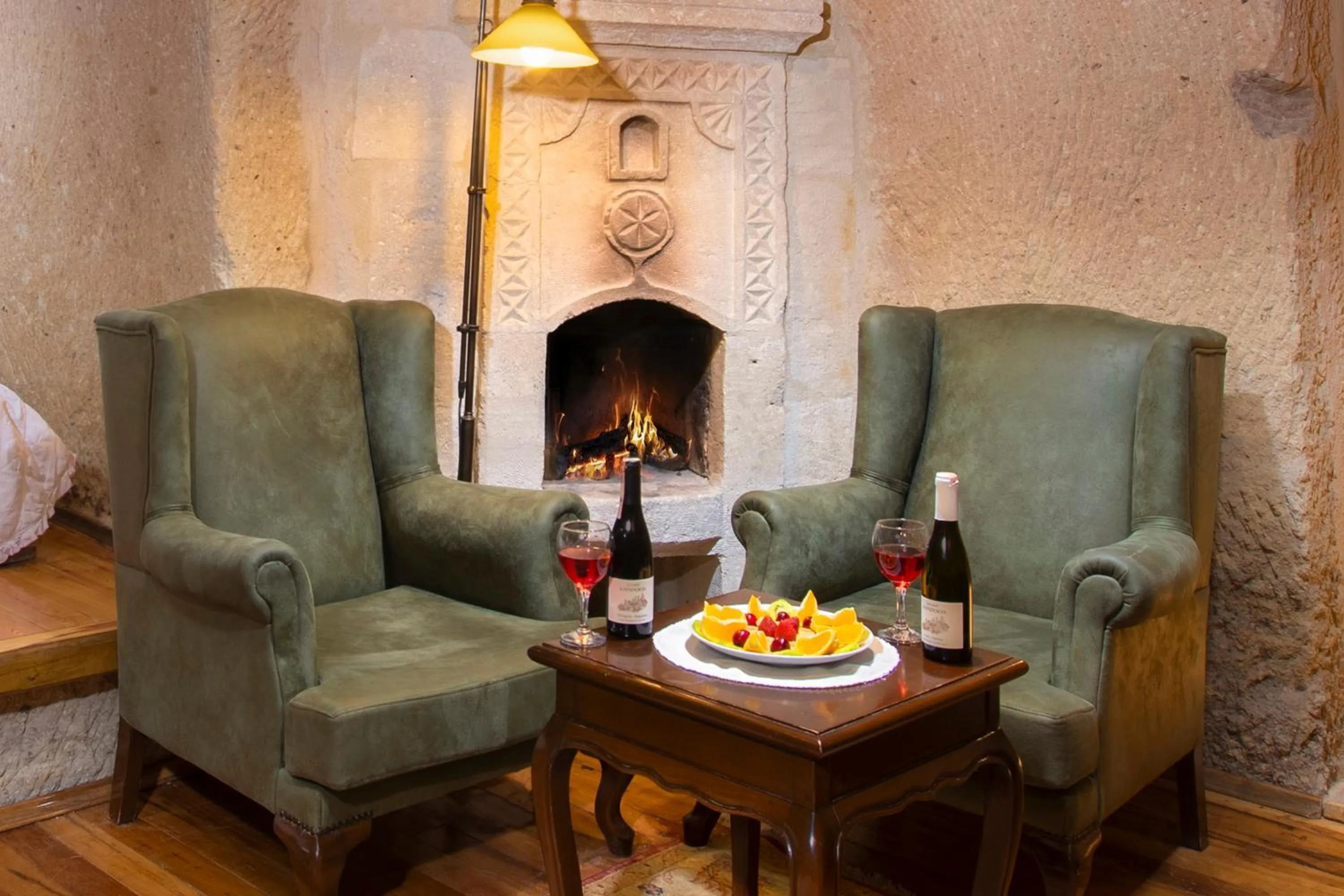 Seating area in Terra Cave