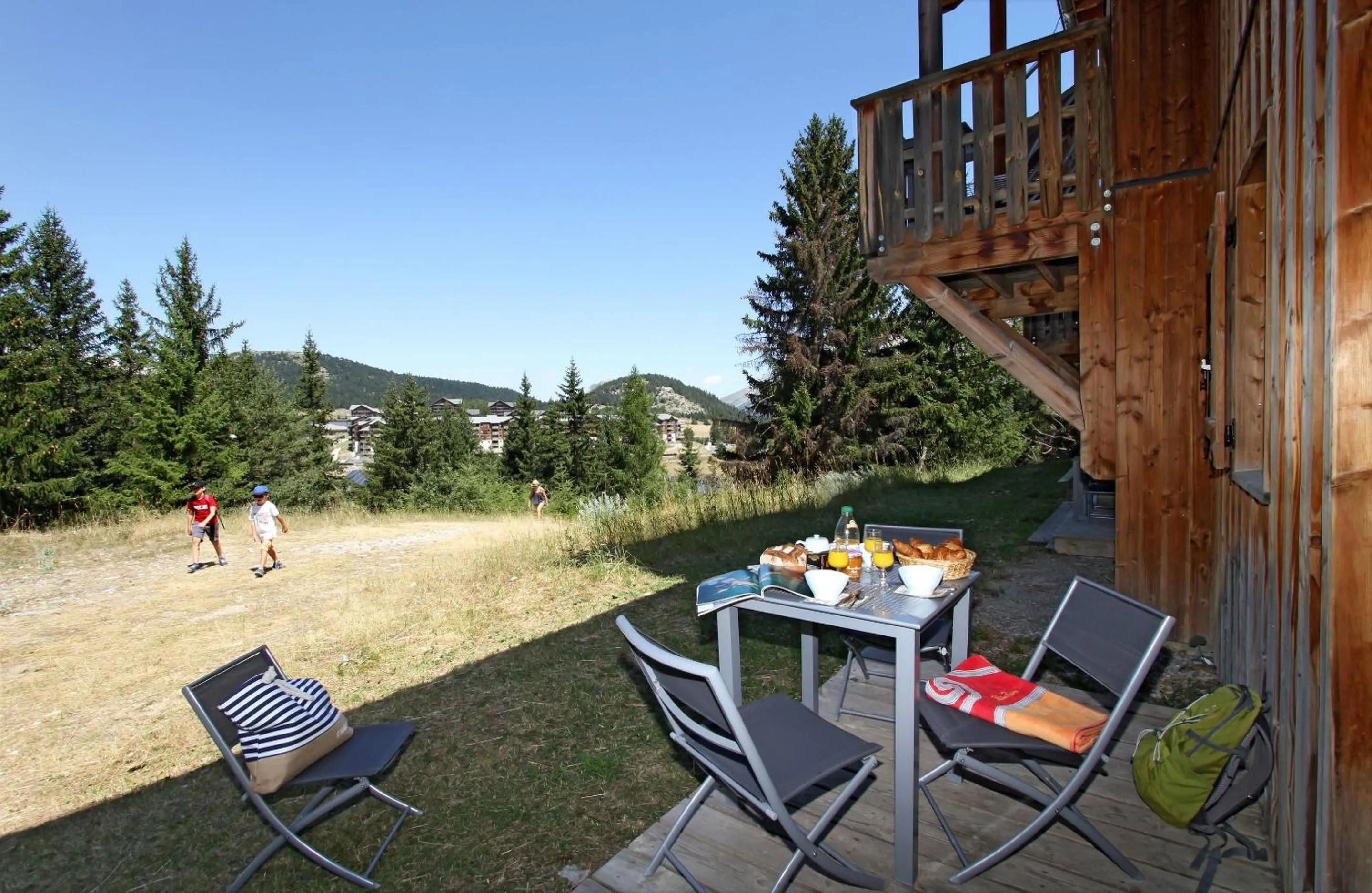 Patio in Résidence Odalys L'Orée des Pistes