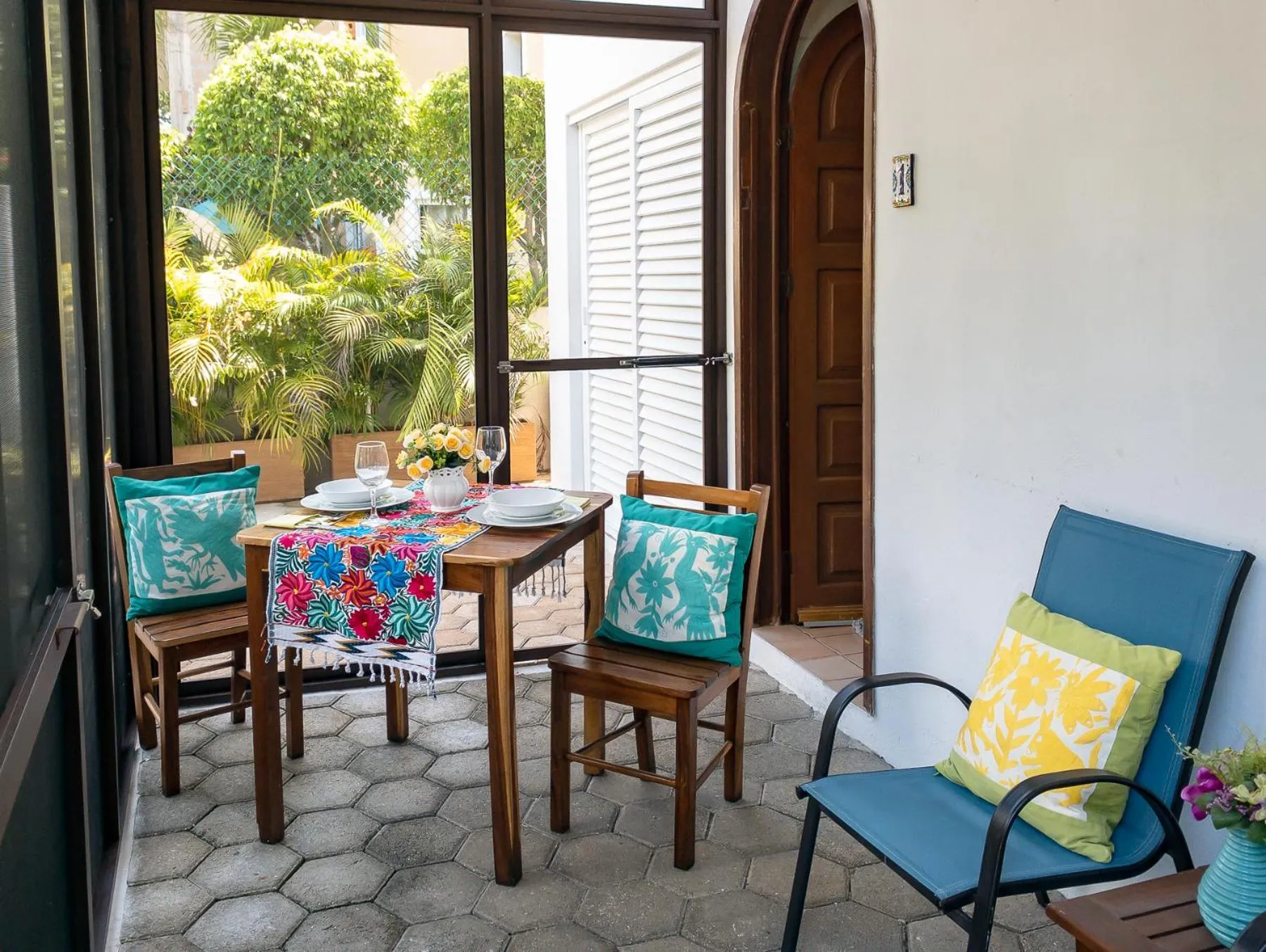 Patio in Casa Sonoma - Charming Condos Minutes from Beach & Reef