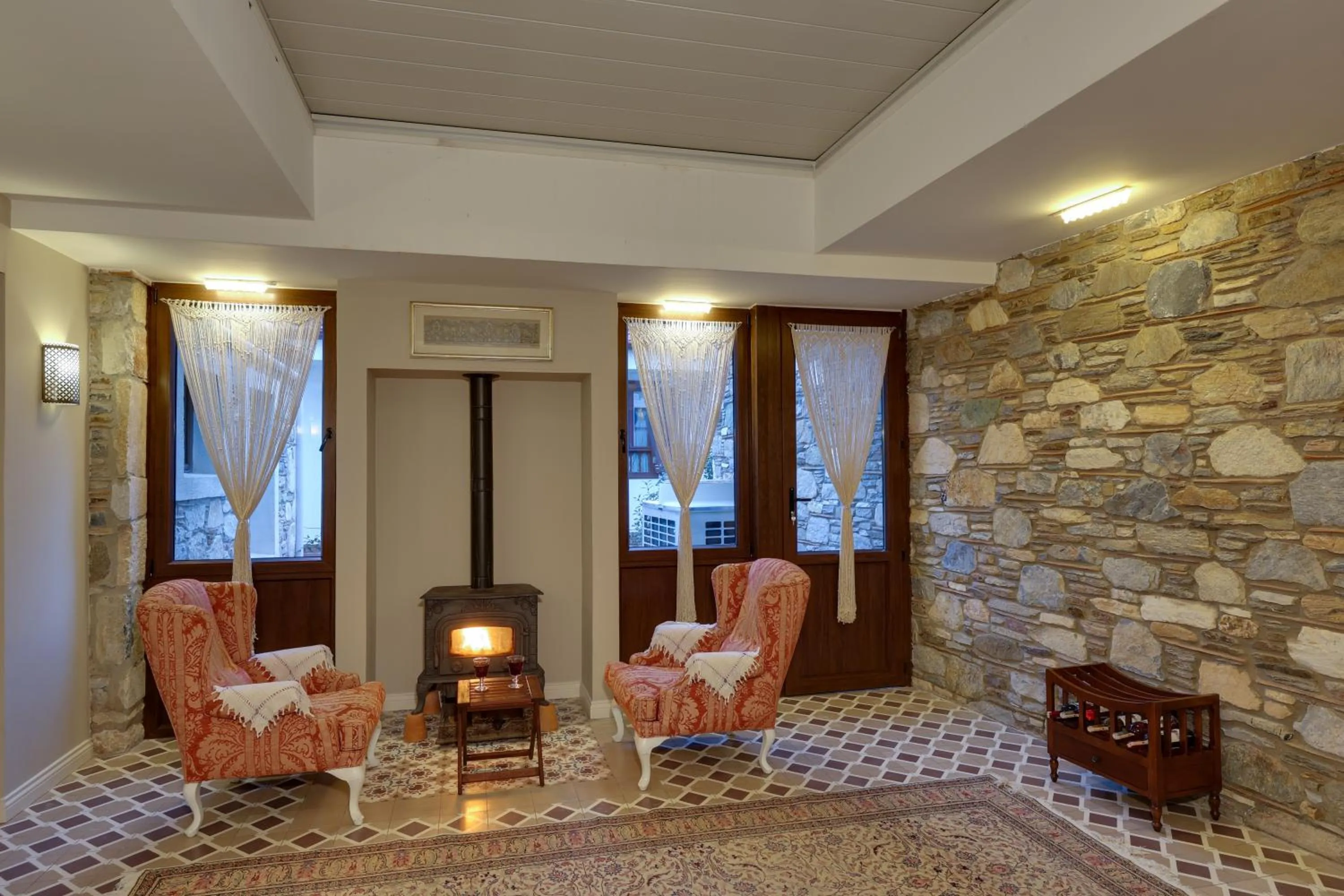 fireplace in Akanthus Hotel Ephesus
