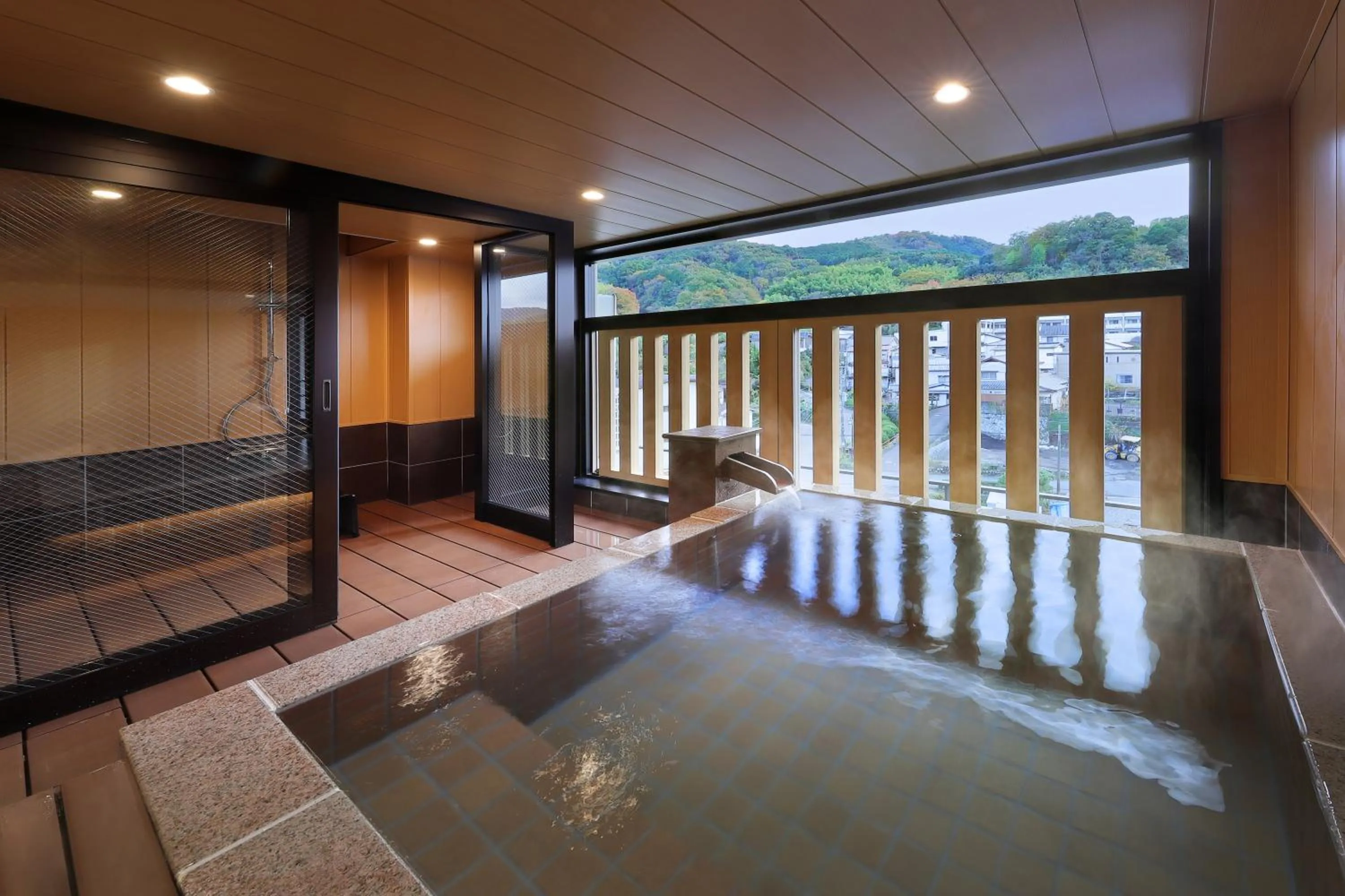 Hot Spring Bath in Marukyu Ryokan
