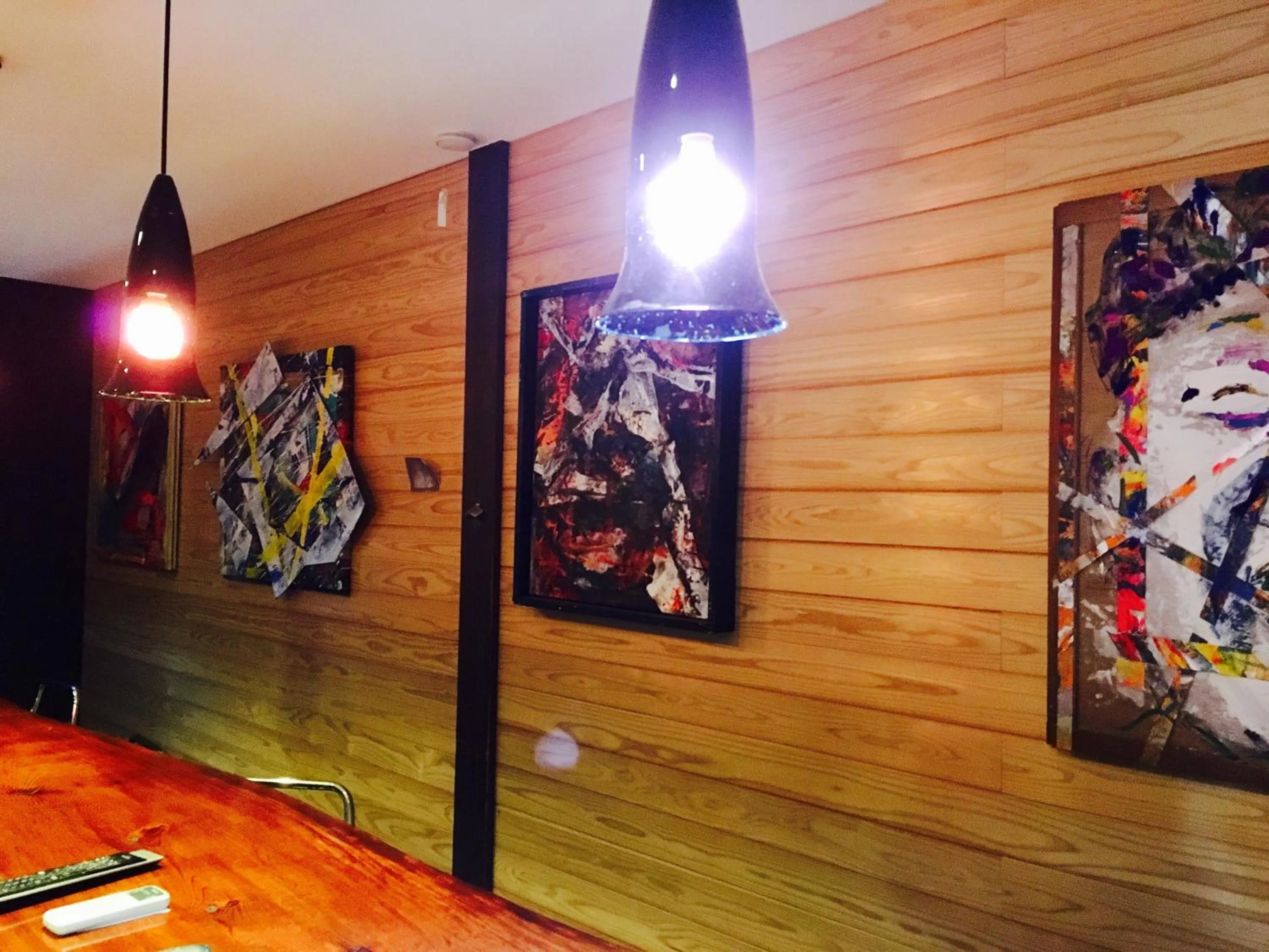 Communal lounge/ TV room in Naoshima Backpackers Guesthouse