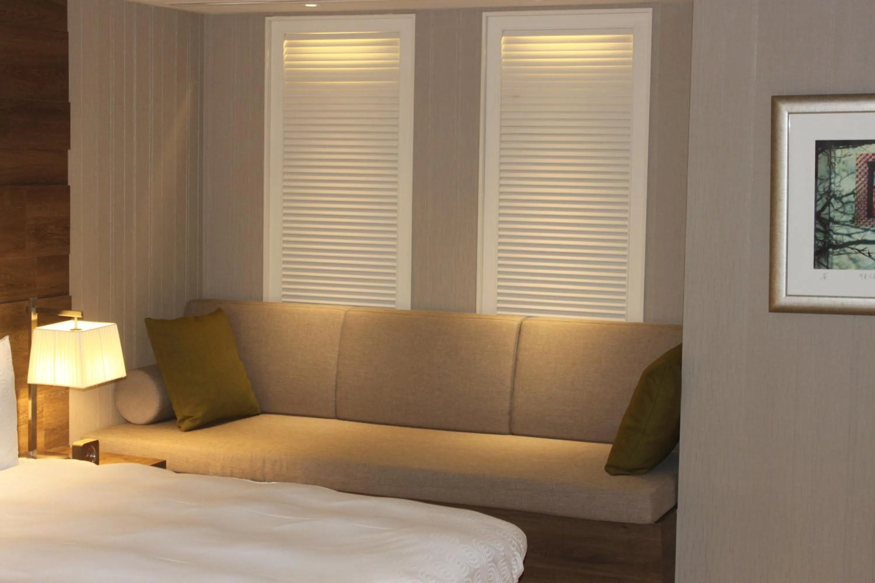 Decorative detail, Bed in Chiayi Maison de Chine Hotel