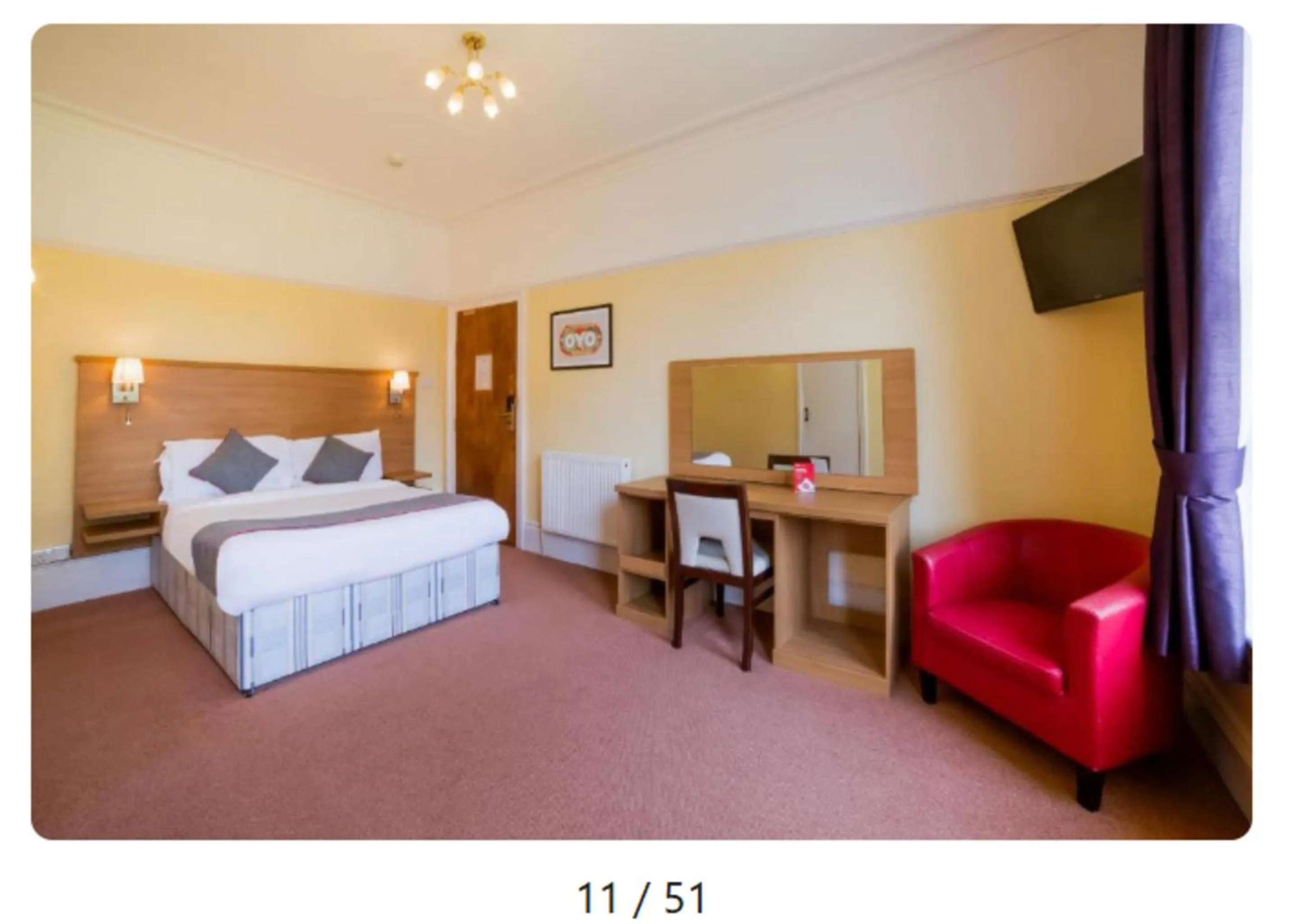 Bedroom, Bed in OYO Eagle House Hotel, St Leonards Hastings