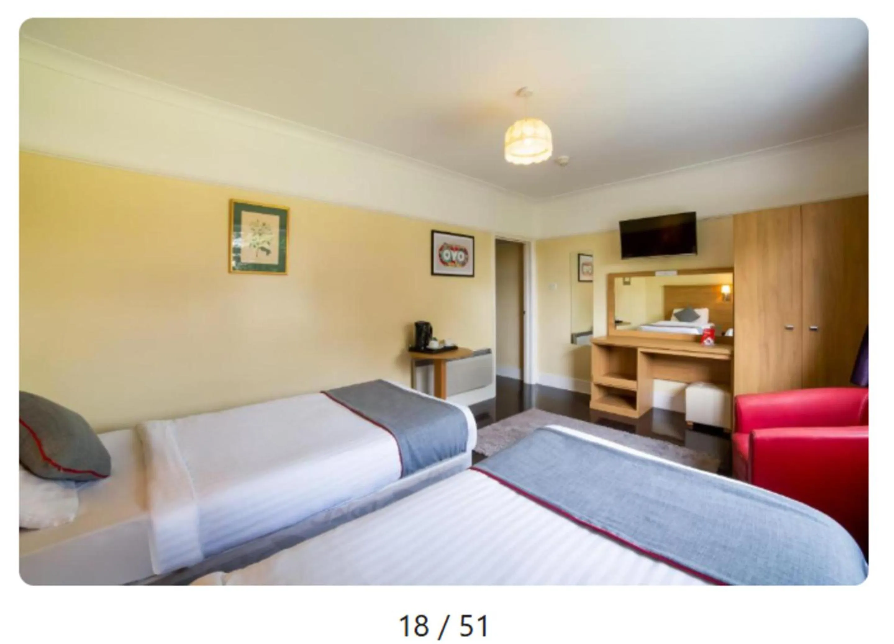 Bedroom, Bed in OYO Eagle House Hotel, St Leonards Hastings