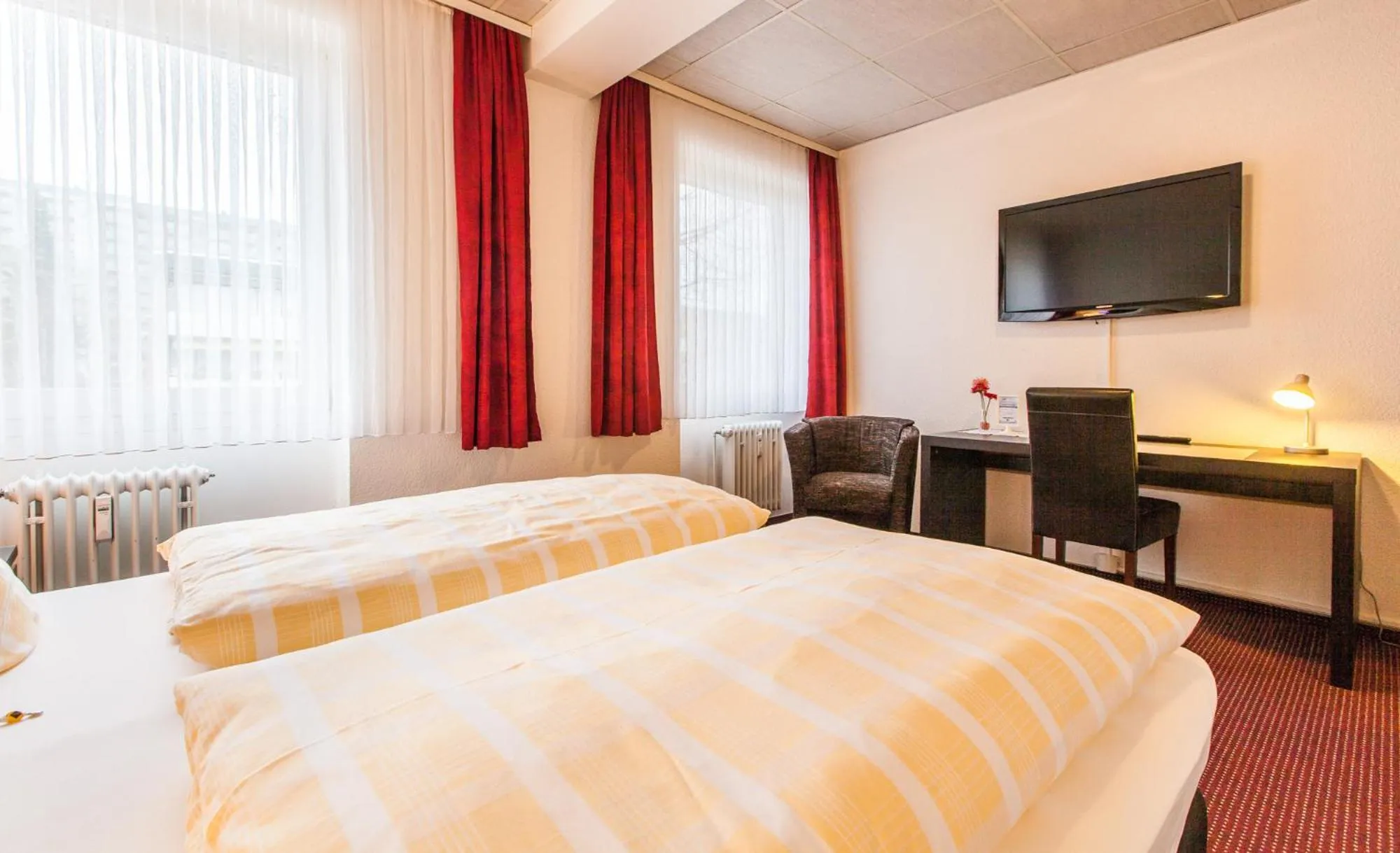 Bed in Hotel Quellental