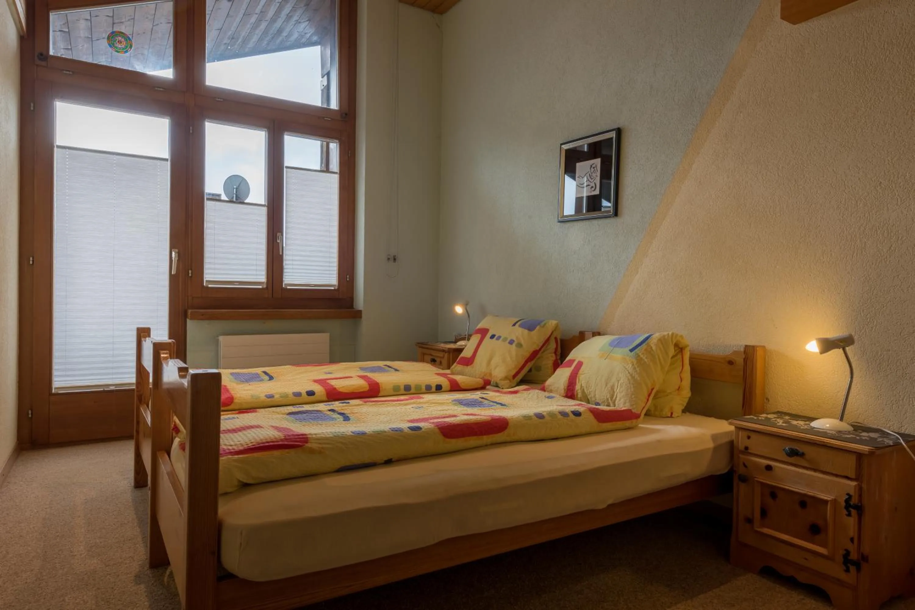 Bed in Hotel Restaurant Silbersand