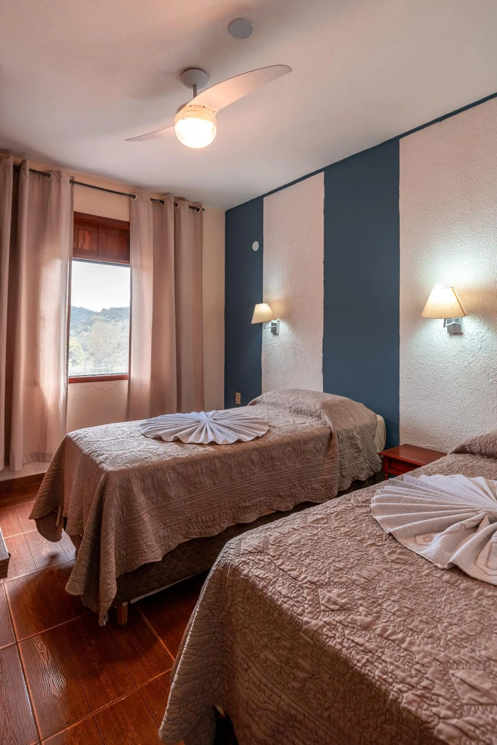 Bed in Hotel Fazenda Santa Barbara