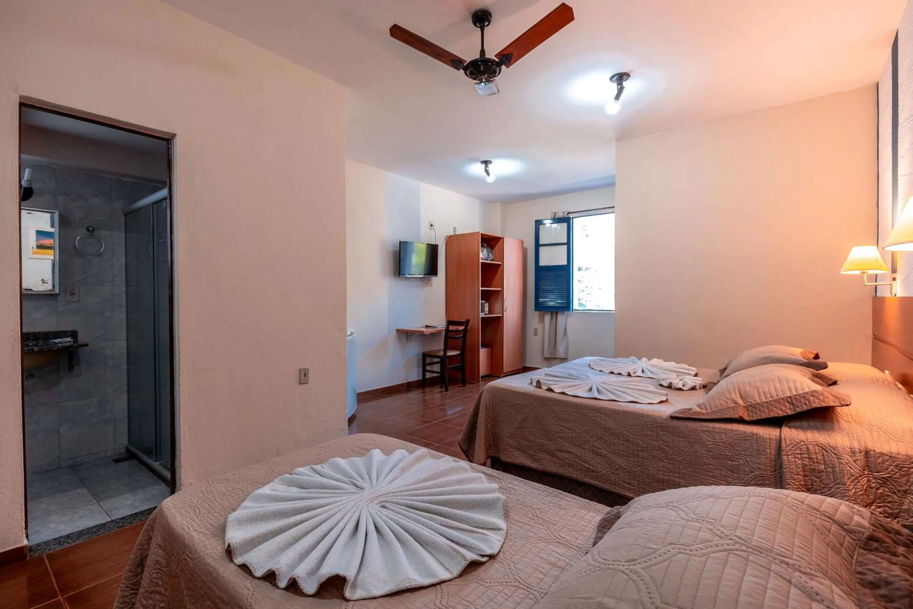 Bed in Hotel Fazenda Santa Barbara