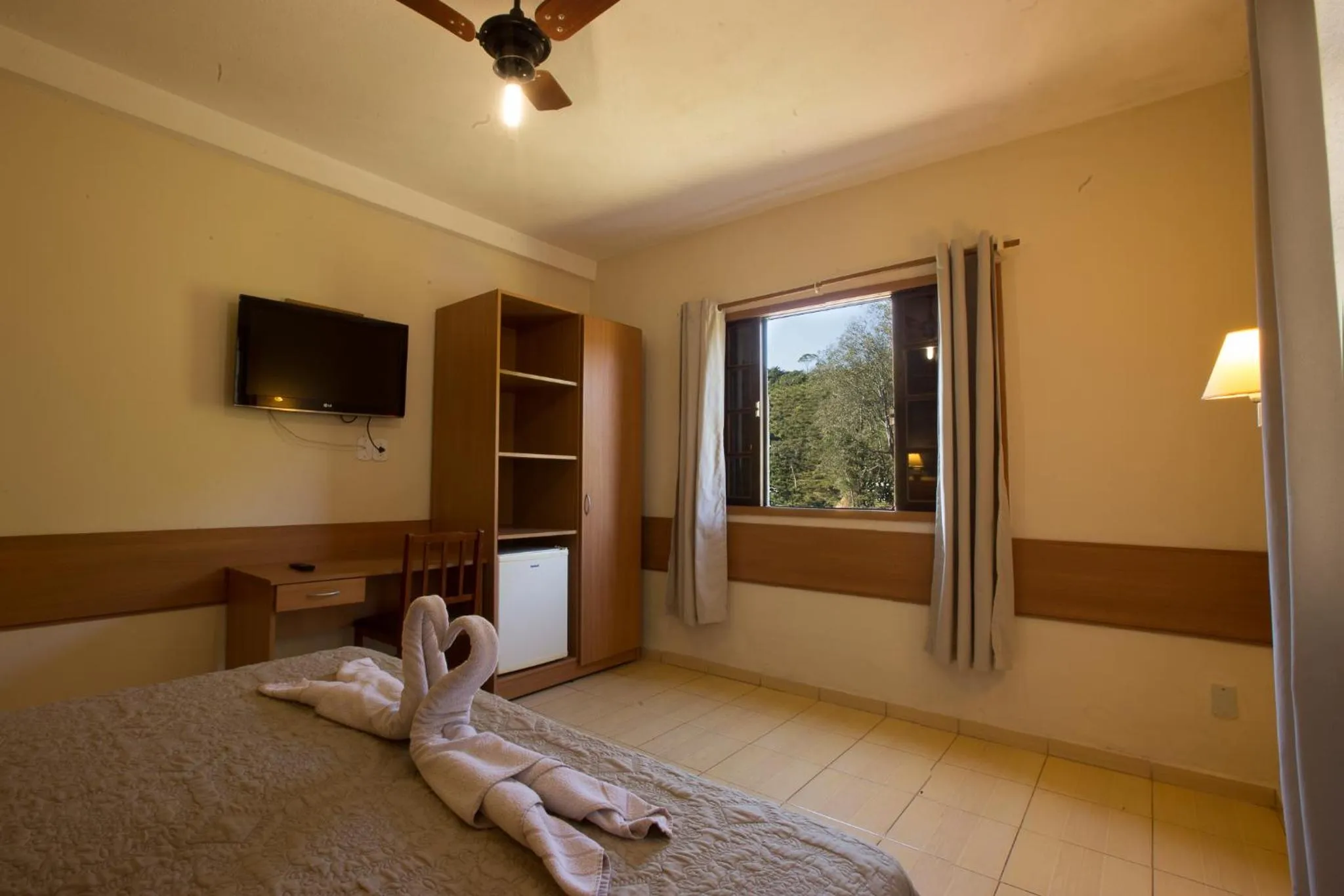 Bed in Hotel Fazenda Santa Barbara