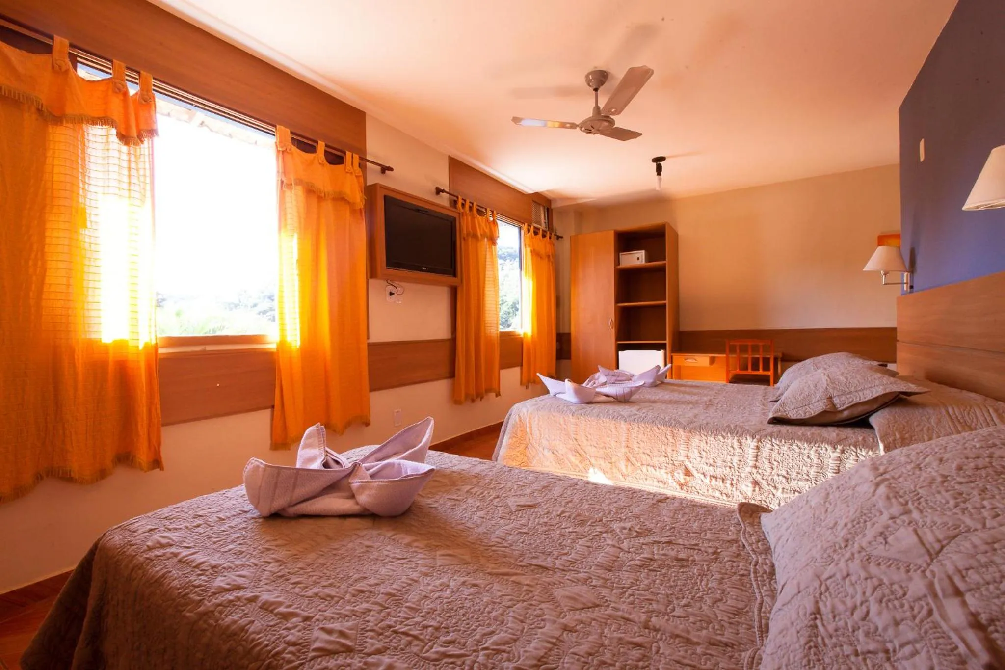 Bed in Hotel Fazenda Santa Barbara