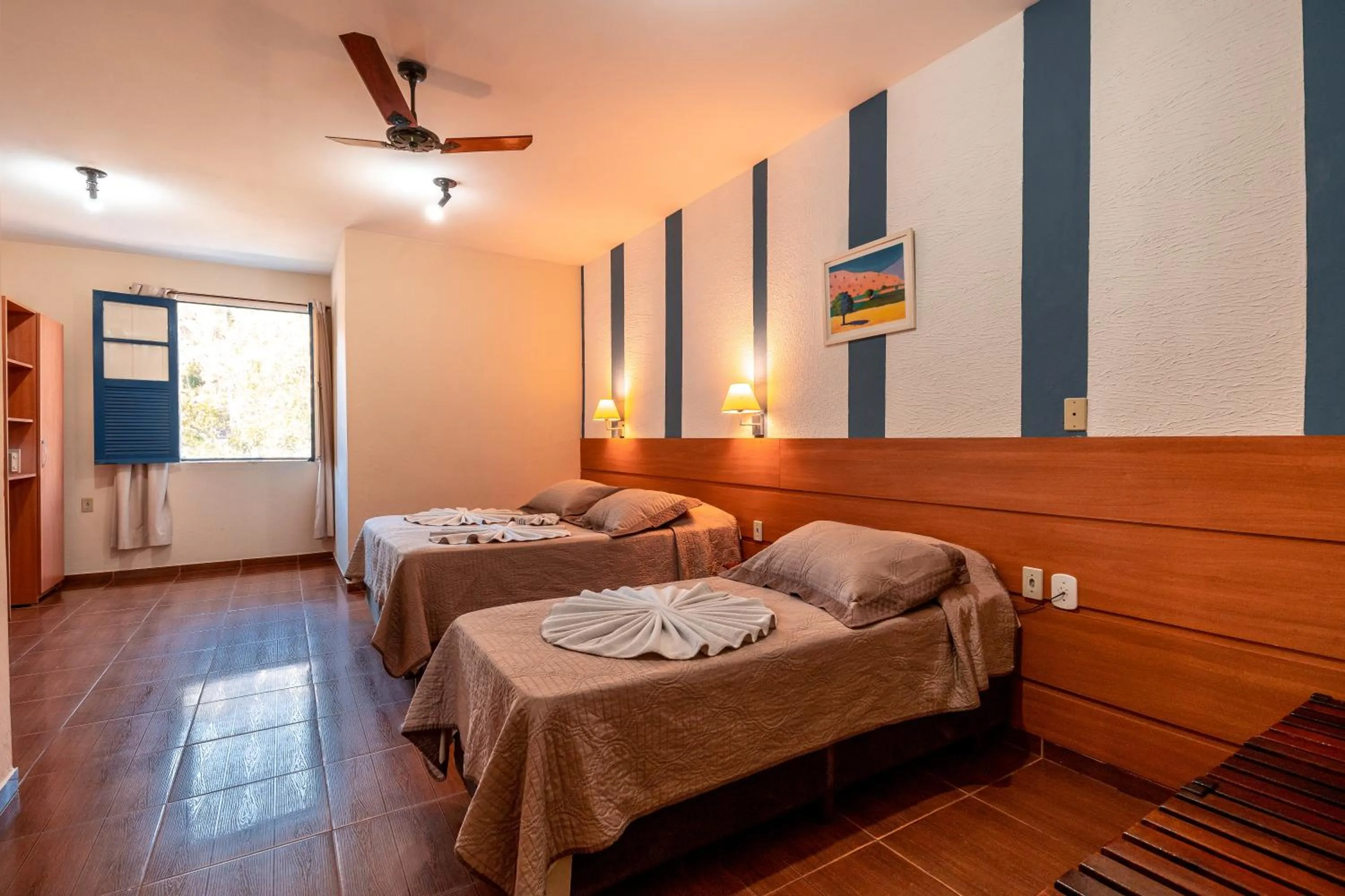 Bed in Hotel Fazenda Santa Barbara