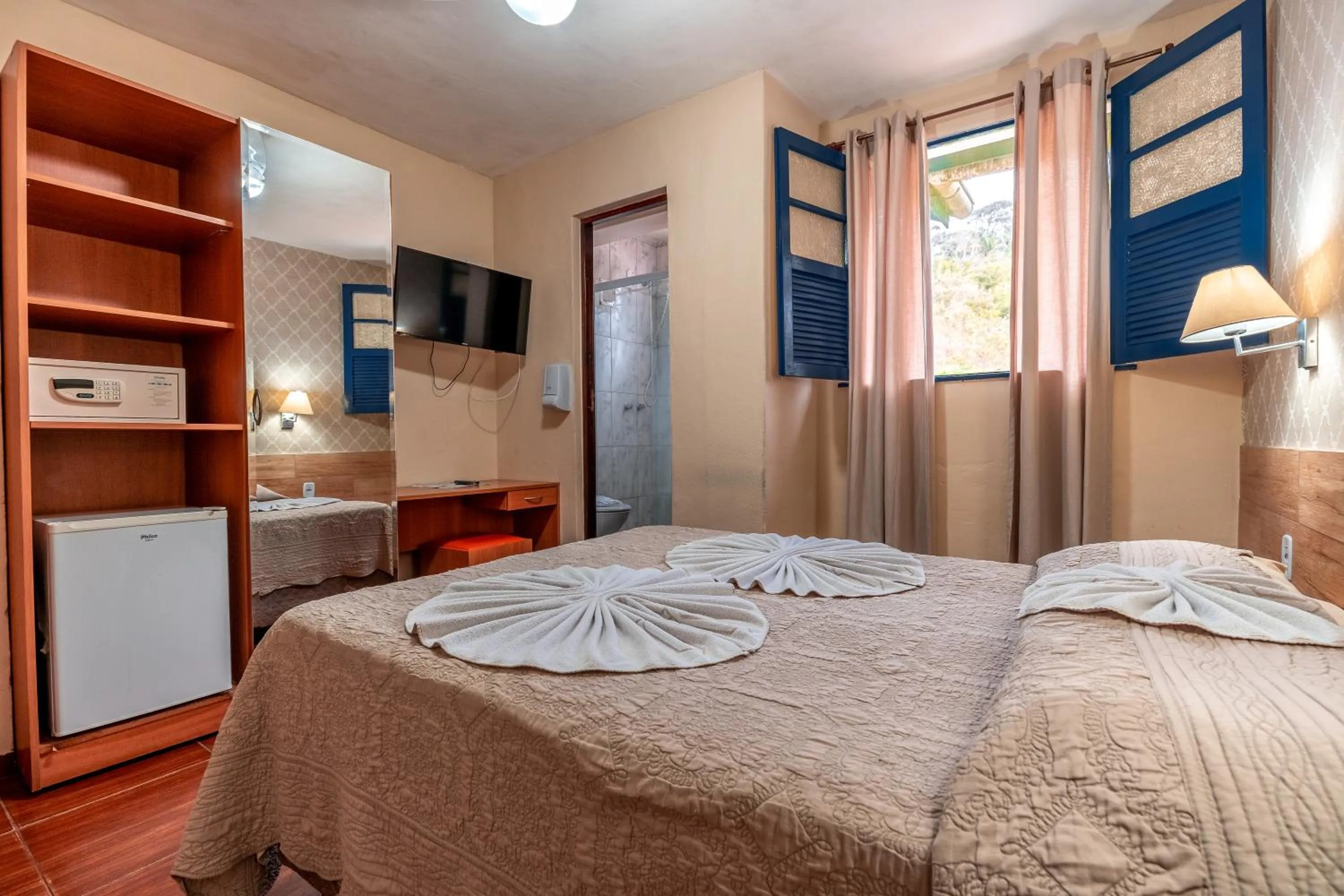 Bed in Hotel Fazenda Santa Barbara