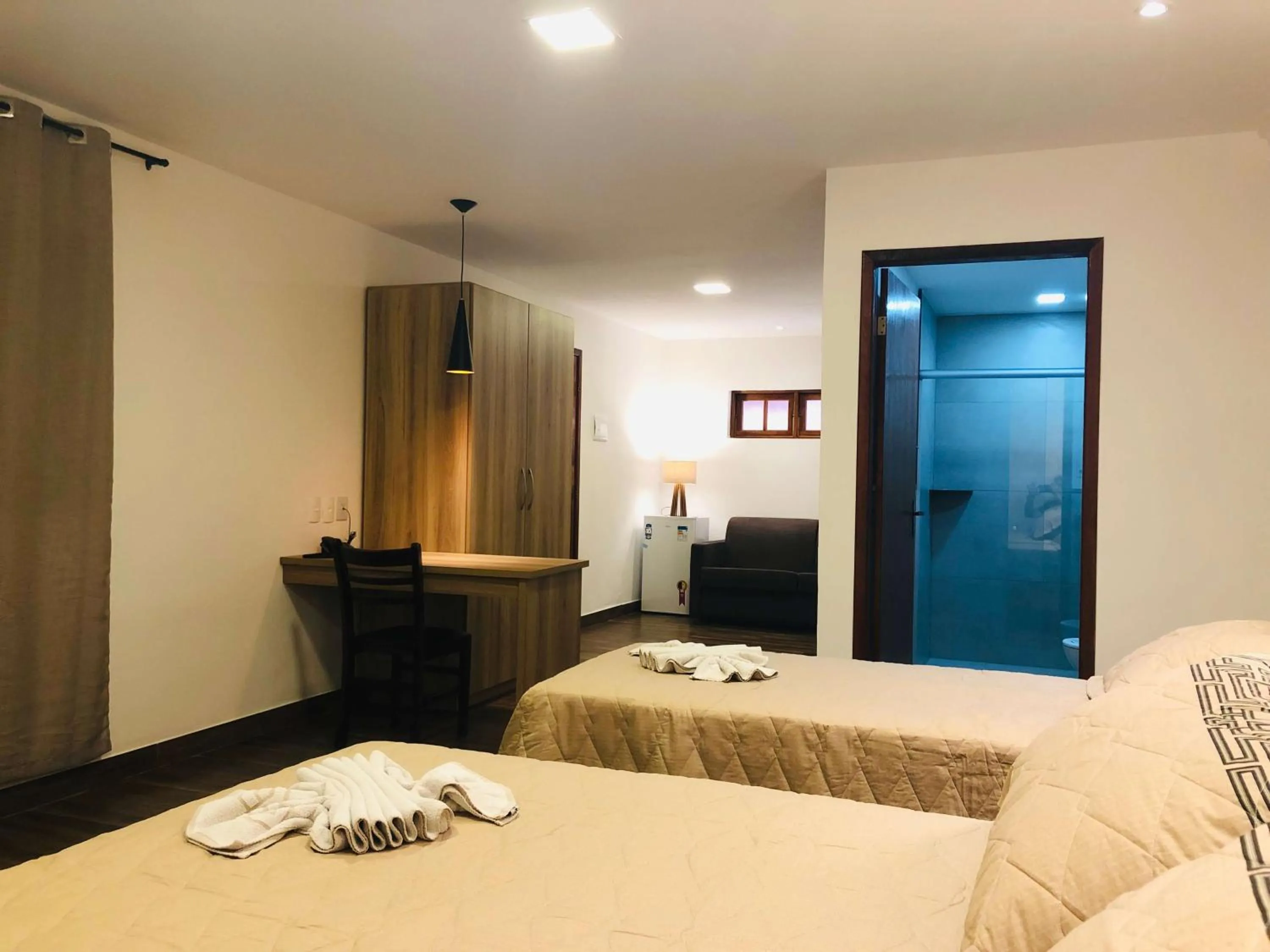 Bed in Hotel Fazenda Santa Barbara