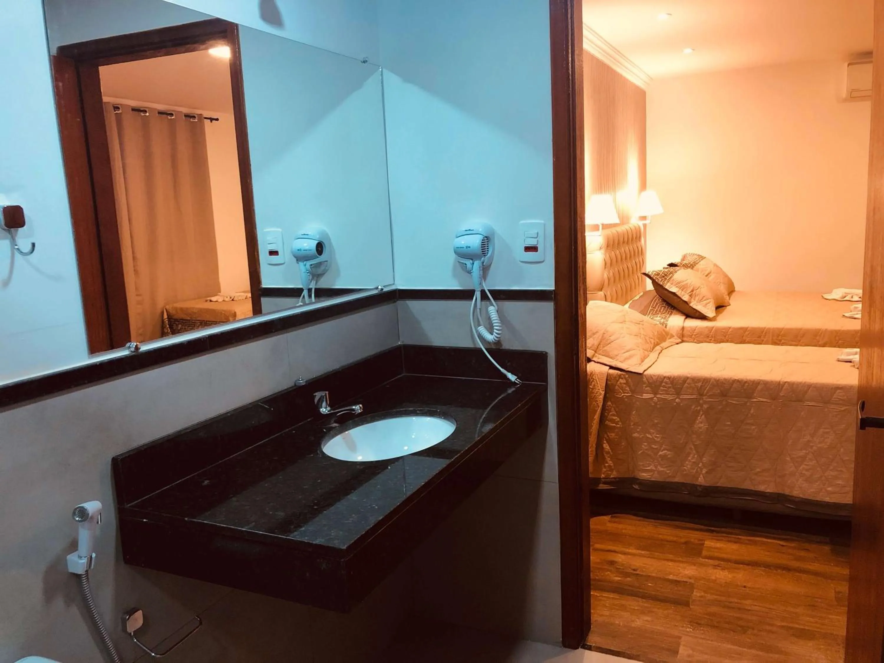 Bed in Hotel Fazenda Santa Barbara