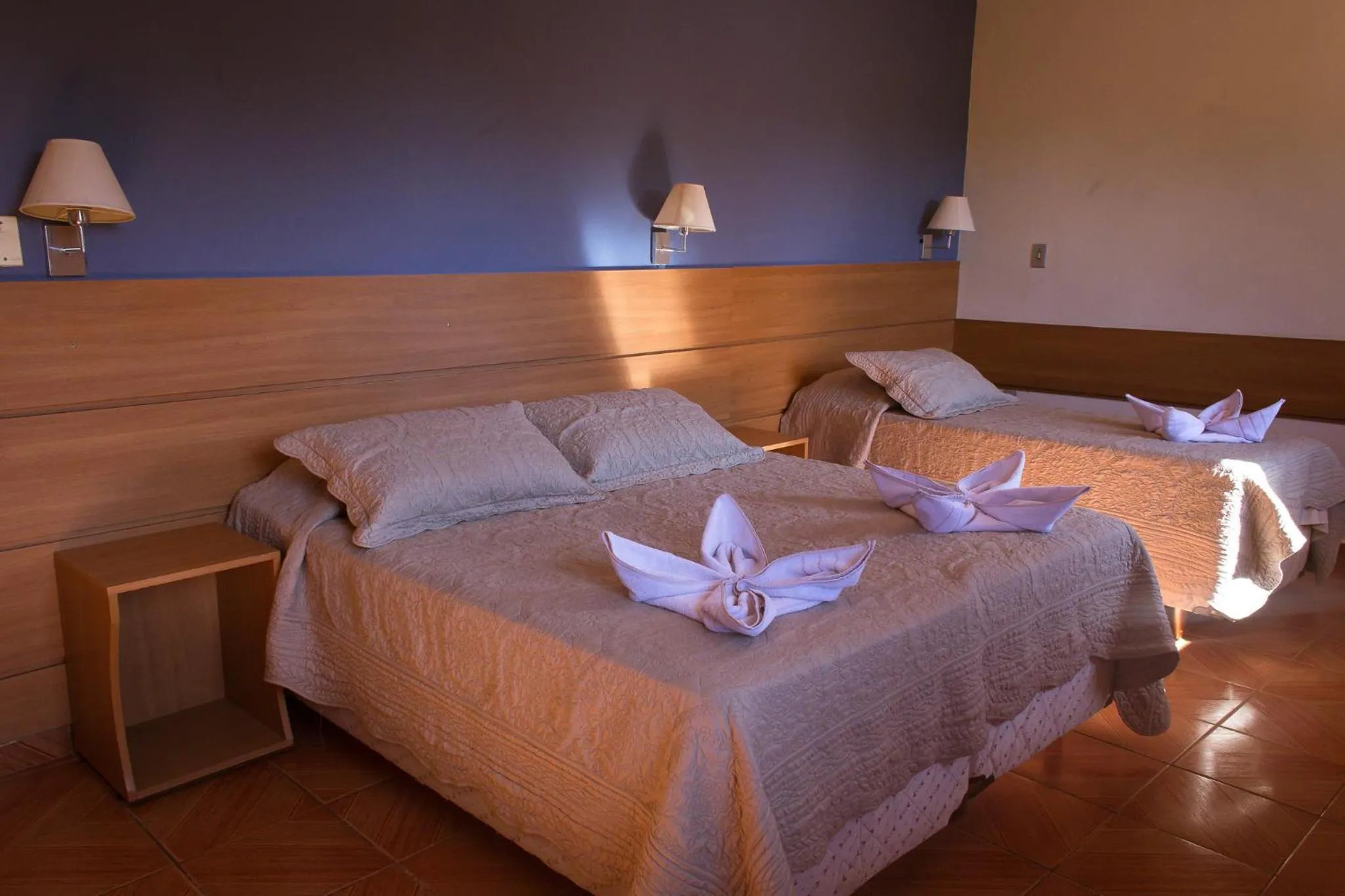 Bed in Hotel Fazenda Santa Barbara