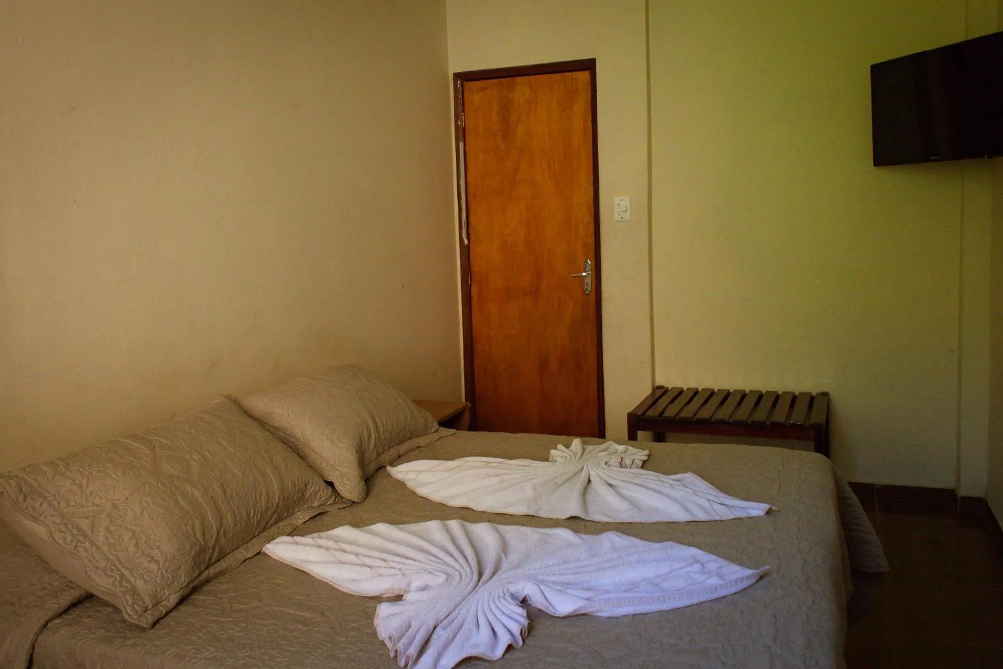 Bed in Hotel Fazenda Santa Barbara