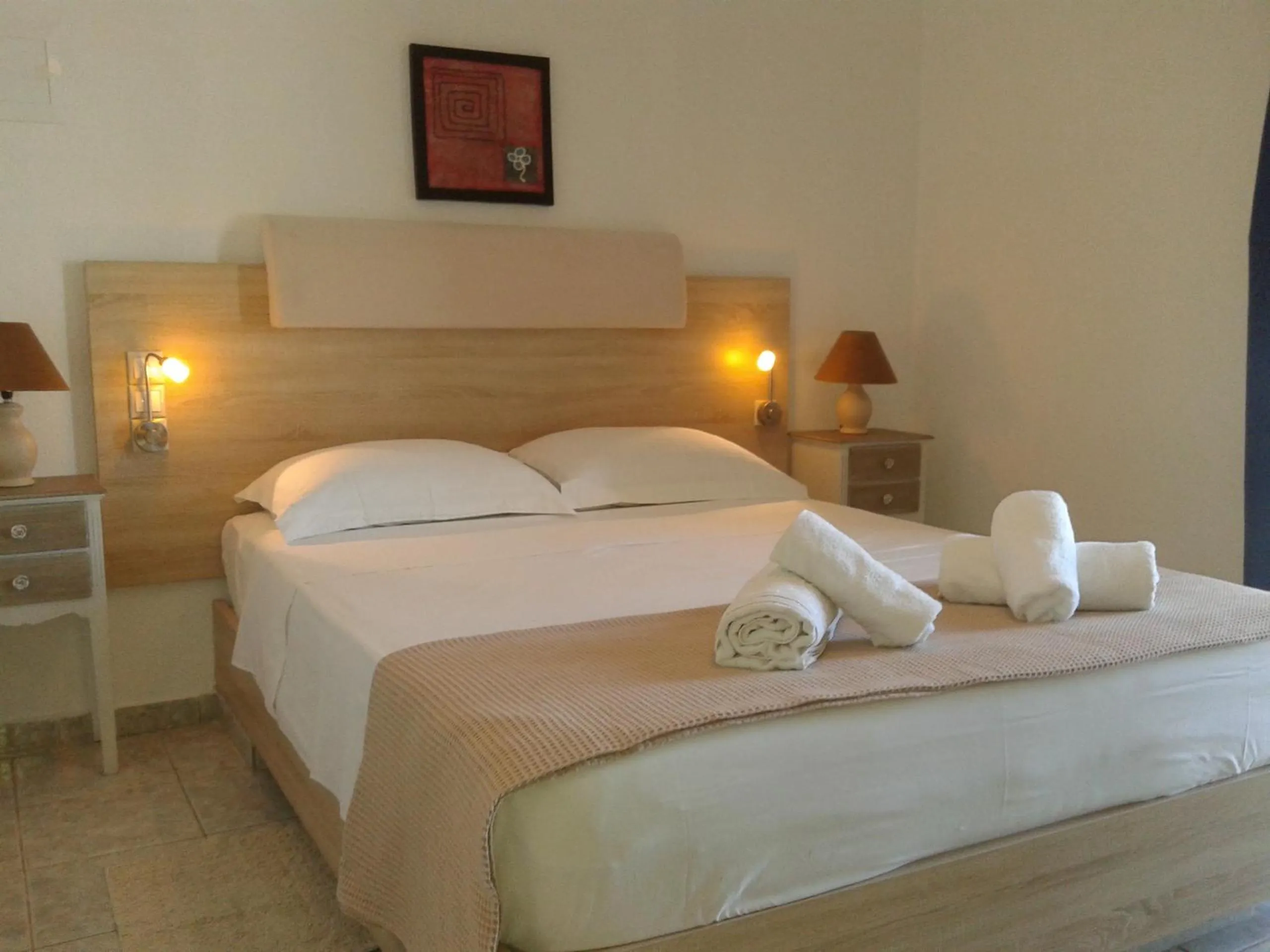 Bed in Hotel Petras Beach