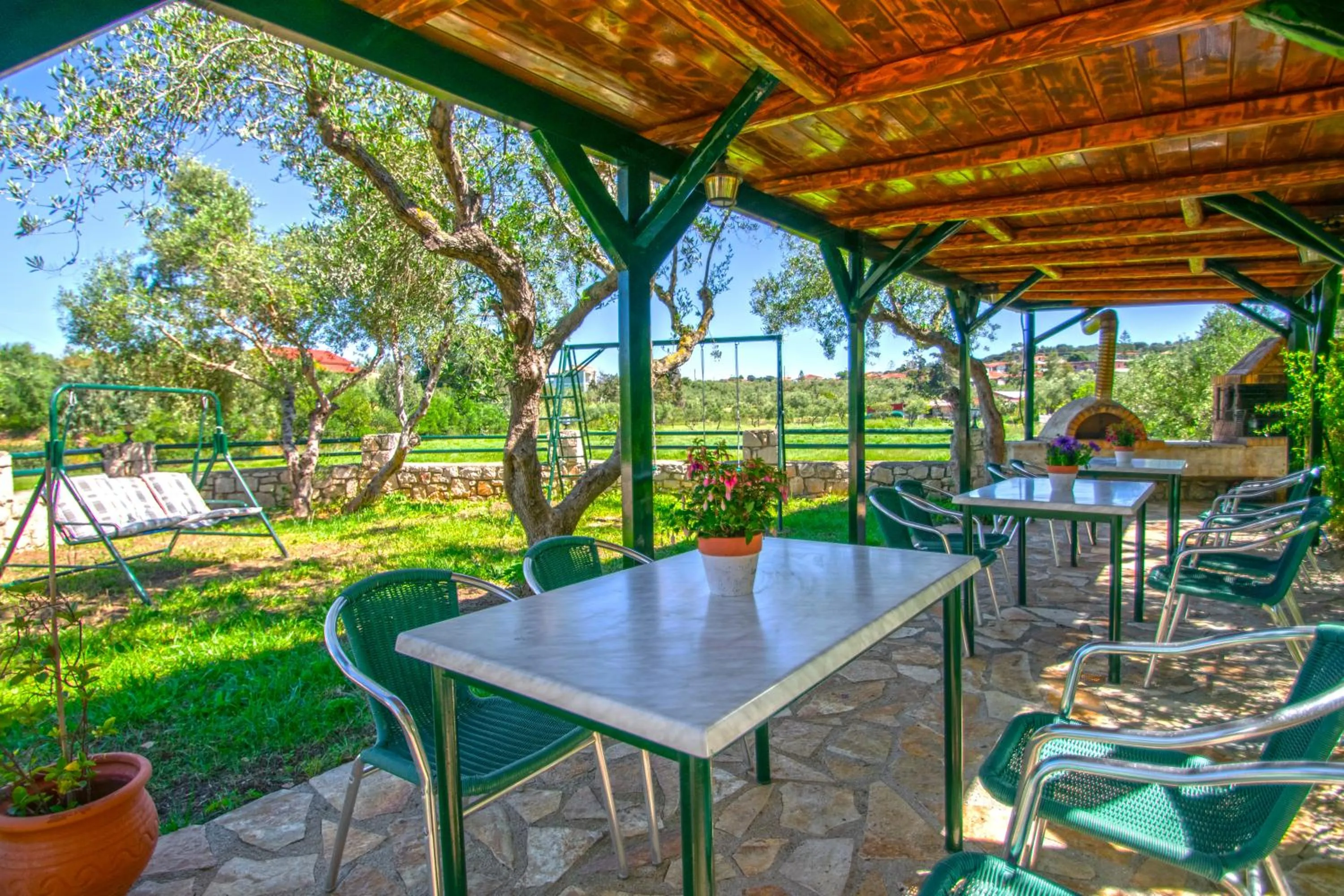 Patio in Ammos Zante Villas