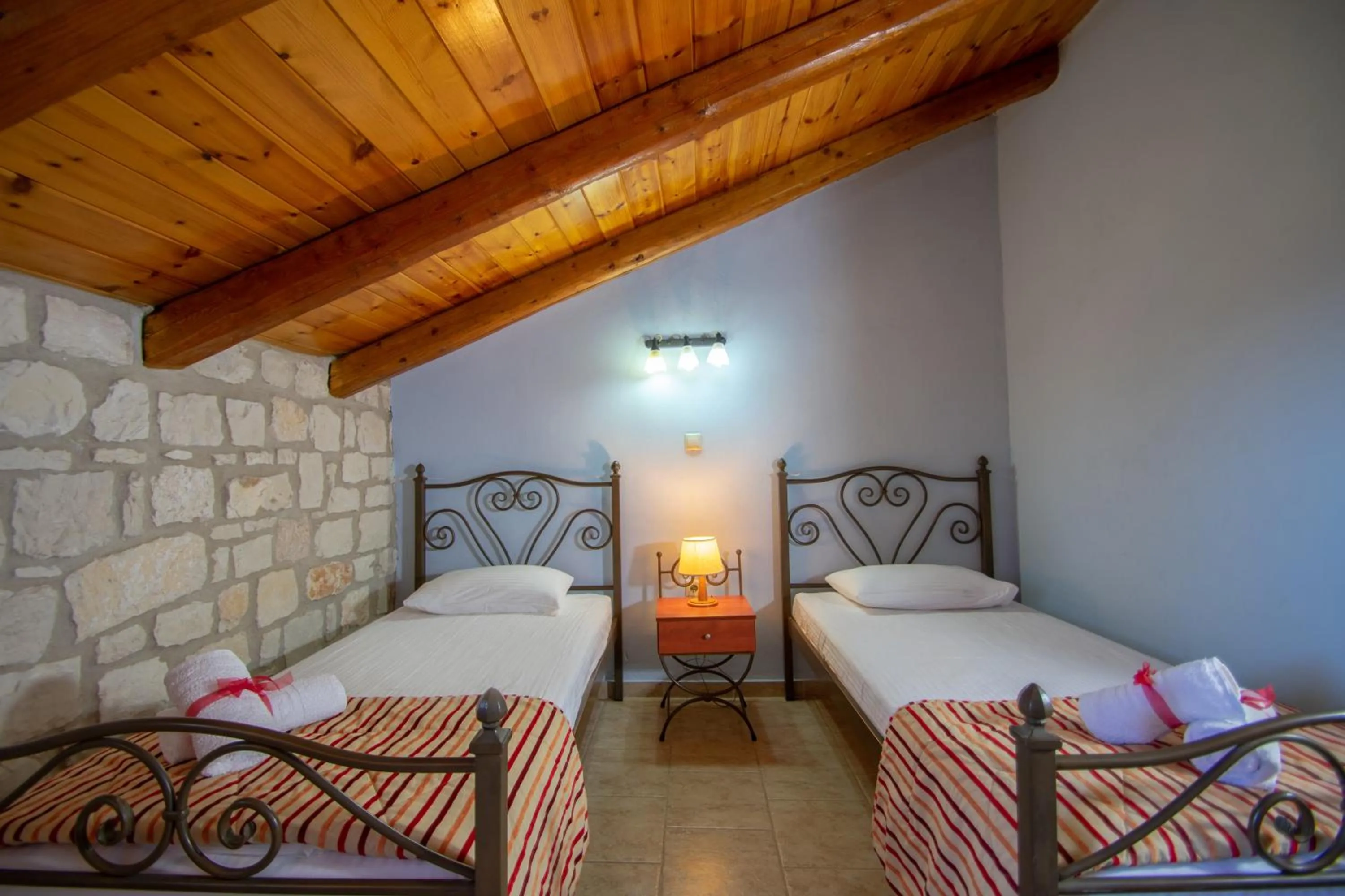 Bed in Ammos Zante Villas