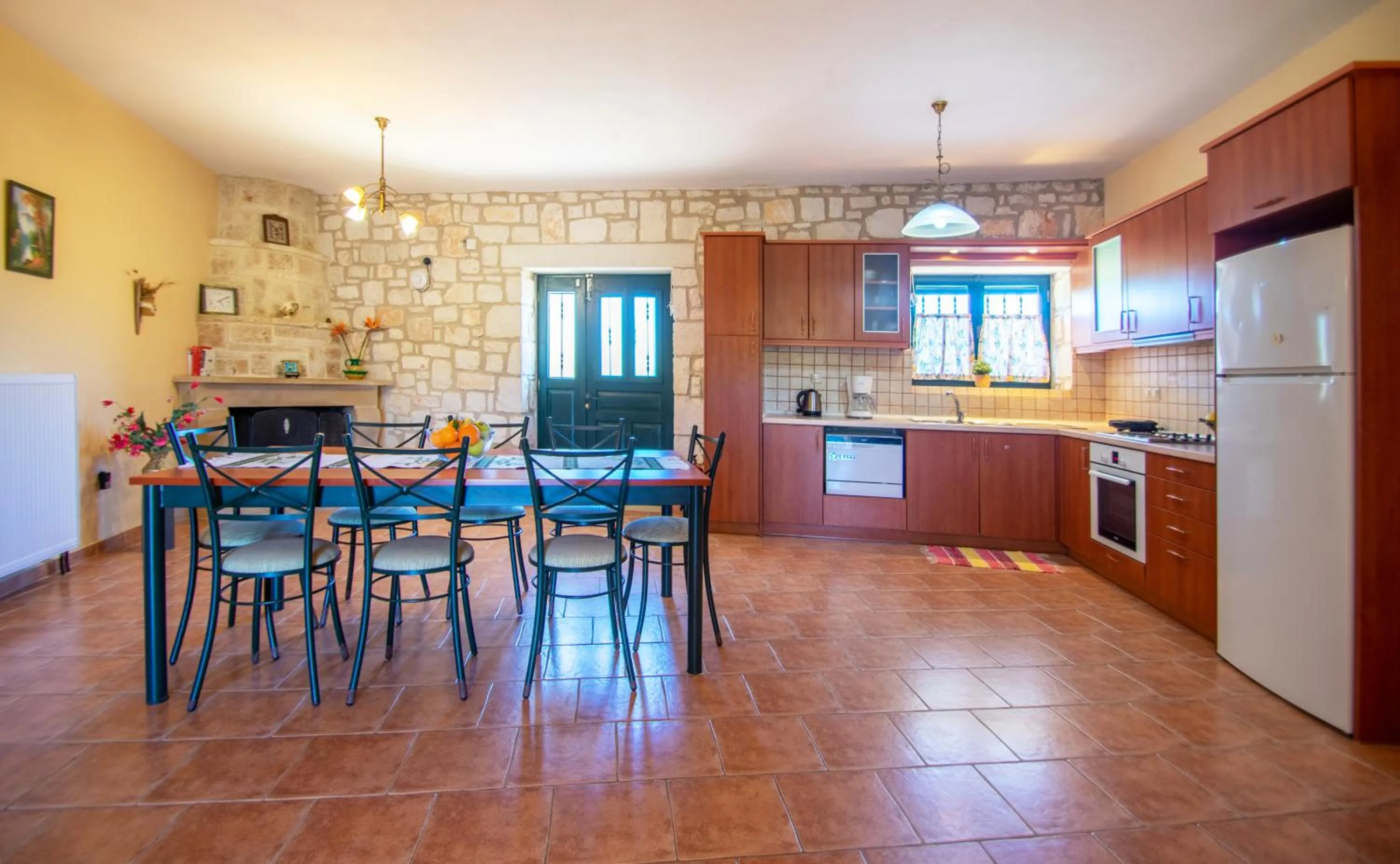 Kitchen or kitchenette in Ammos Zante Villas