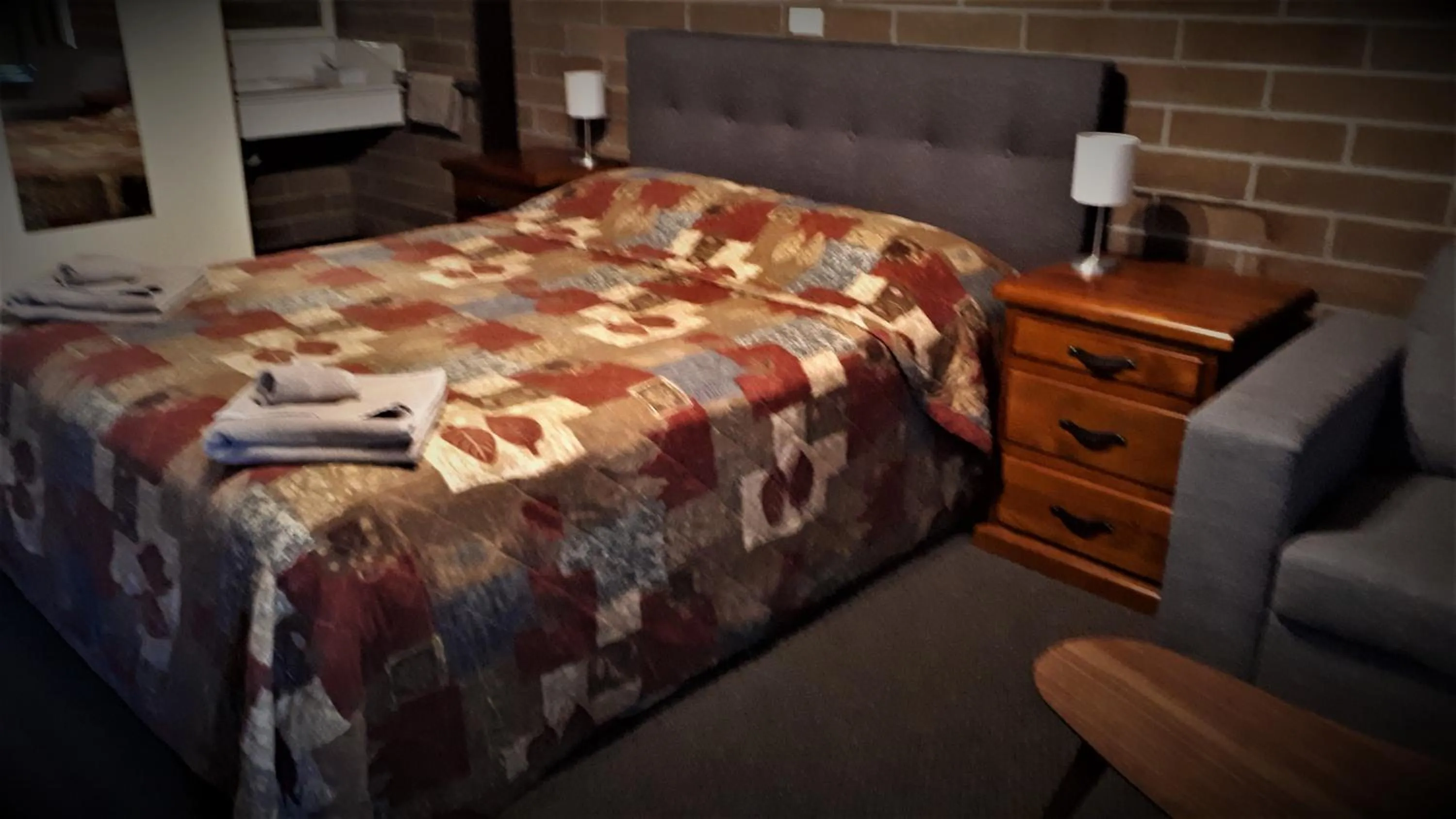 Bed in Bordertown Motel