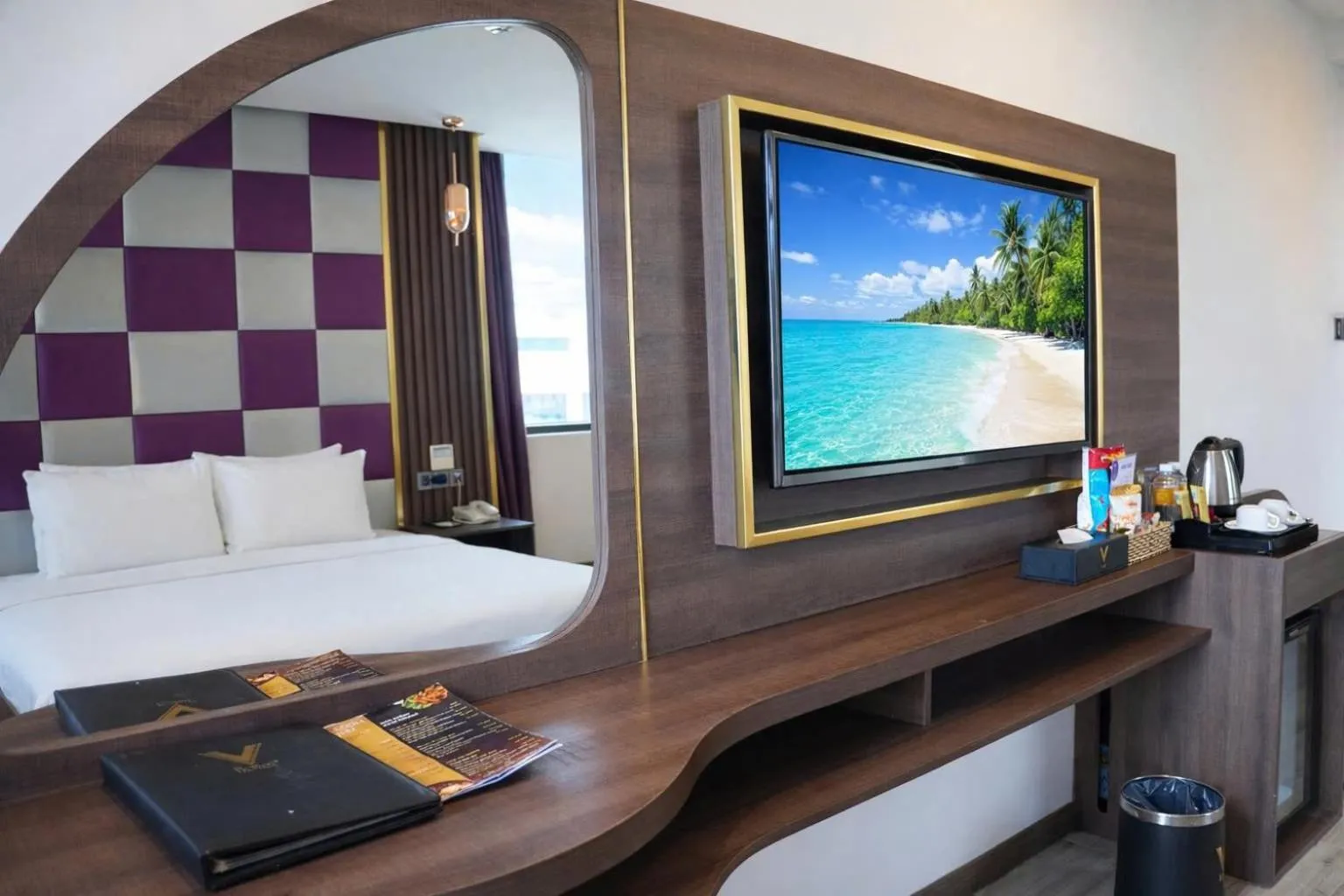 Shower, Bed in V Hotel Nha Trang