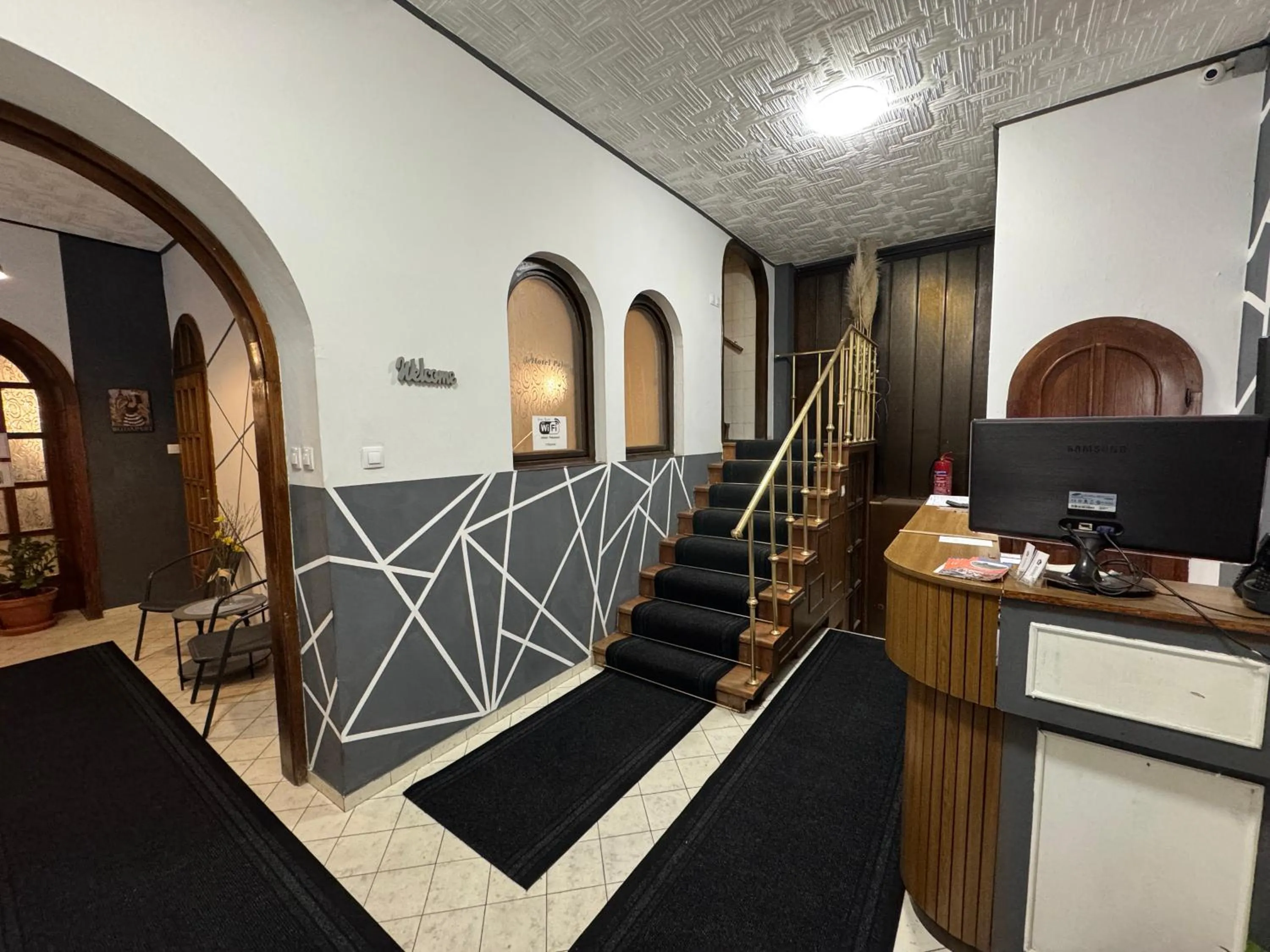 Lobby or reception in Palota Hostel