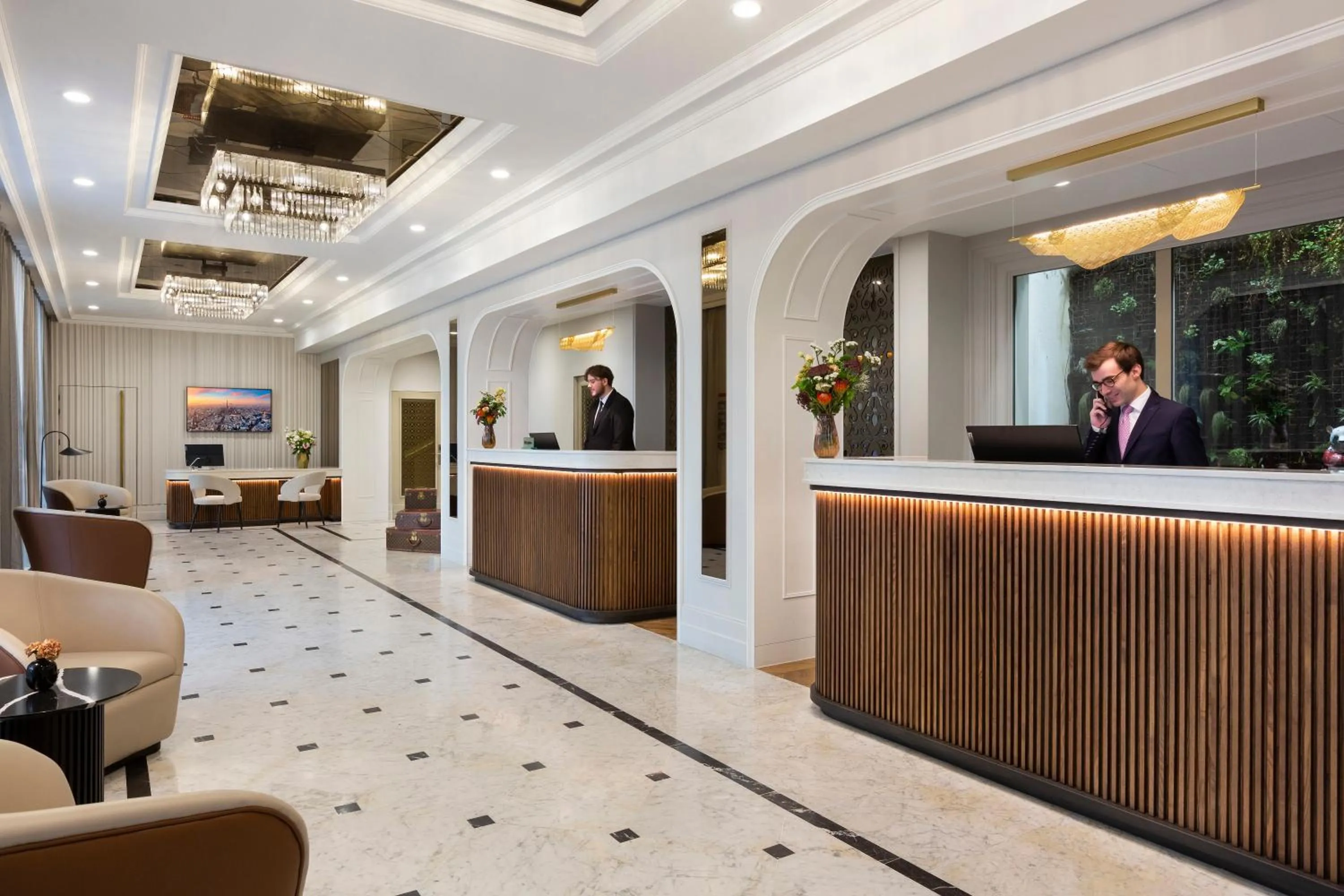 People in La Clef Tour Eiffel Paris by The Crest Collection