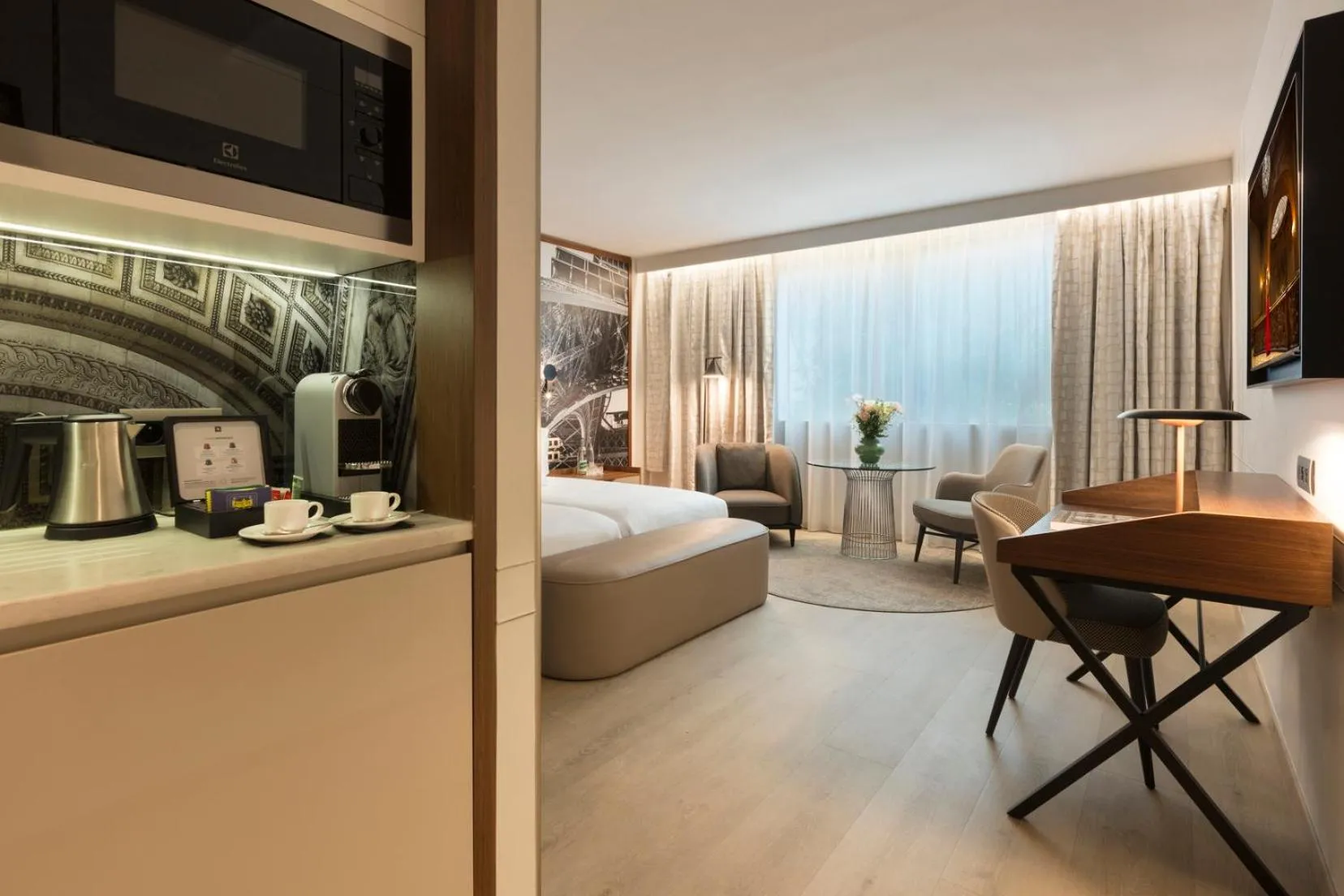 Bed in La Clef Tour Eiffel Paris by The Crest Collection