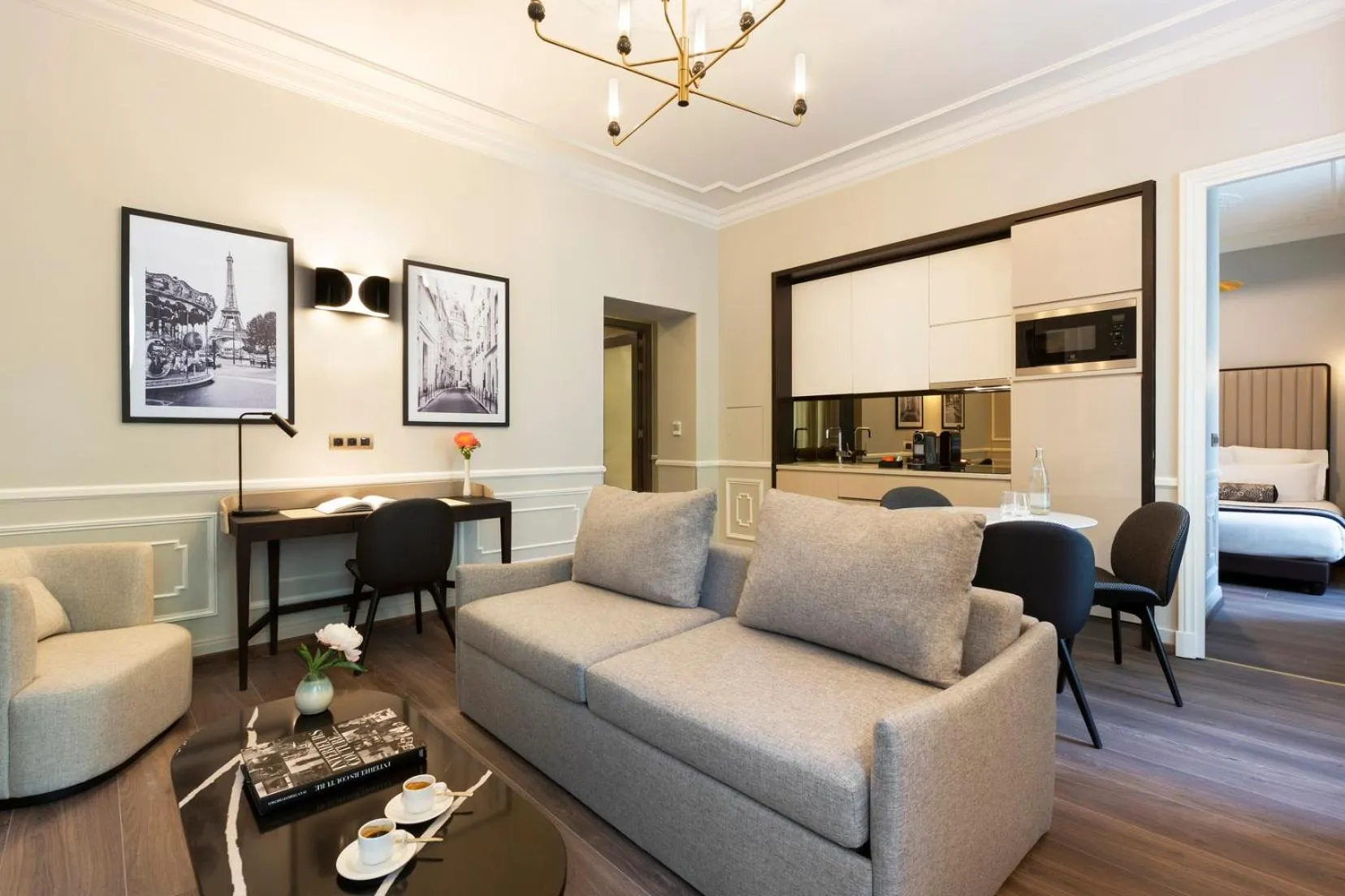 Living room in La Clef Tour Eiffel Paris by The Crest Collection