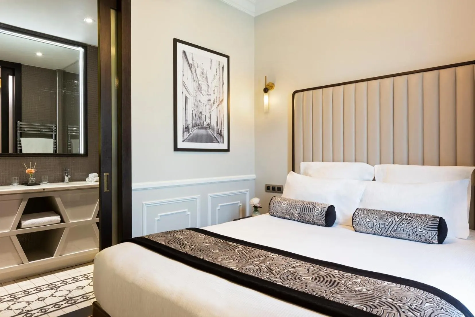 Bed in La Clef Tour Eiffel Paris by The Crest Collection