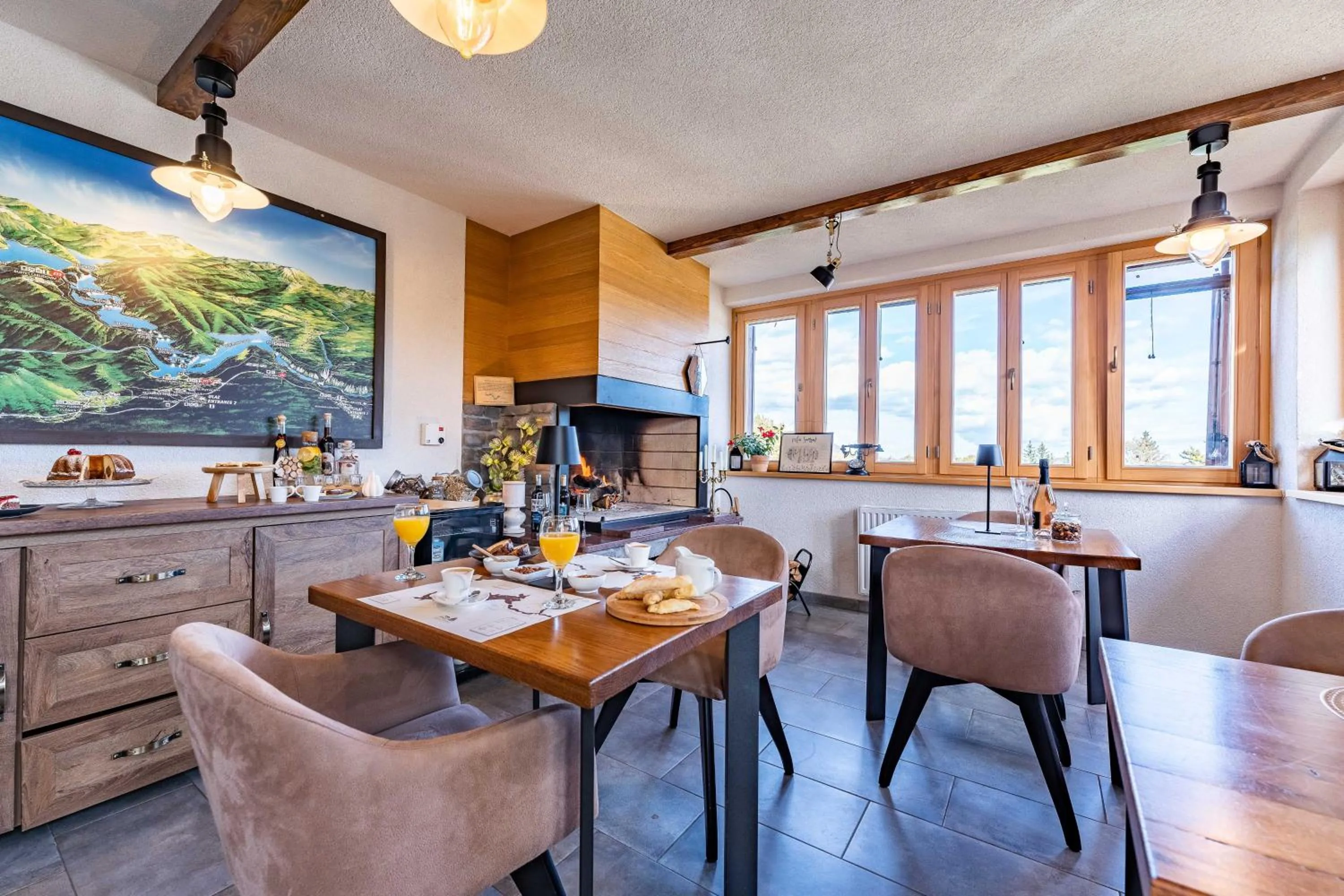 Seating area in B&B Villa Sumrak Plitvica Rooms