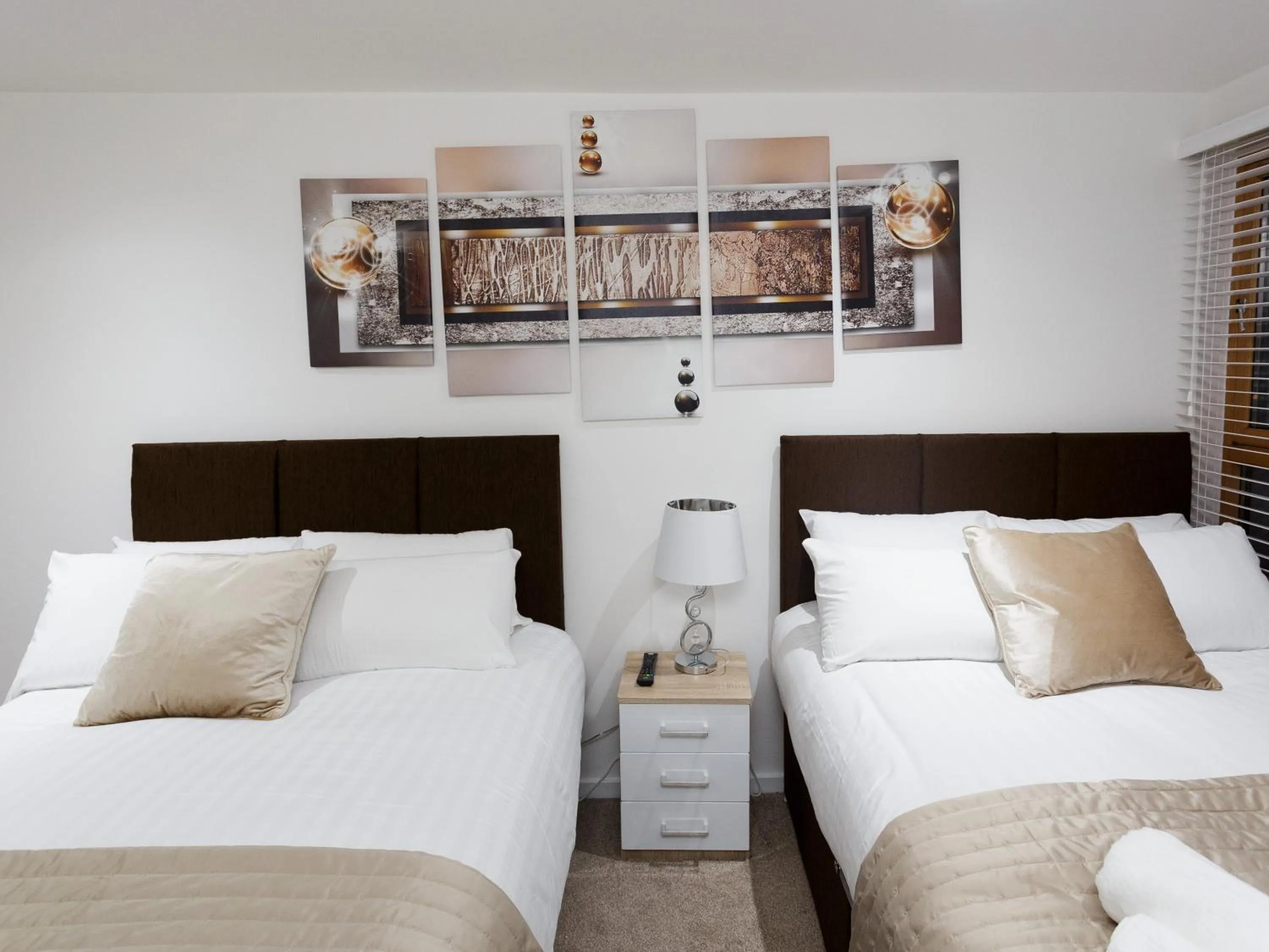 Bedroom, Bed in Live in Leeds Sky Penthouse