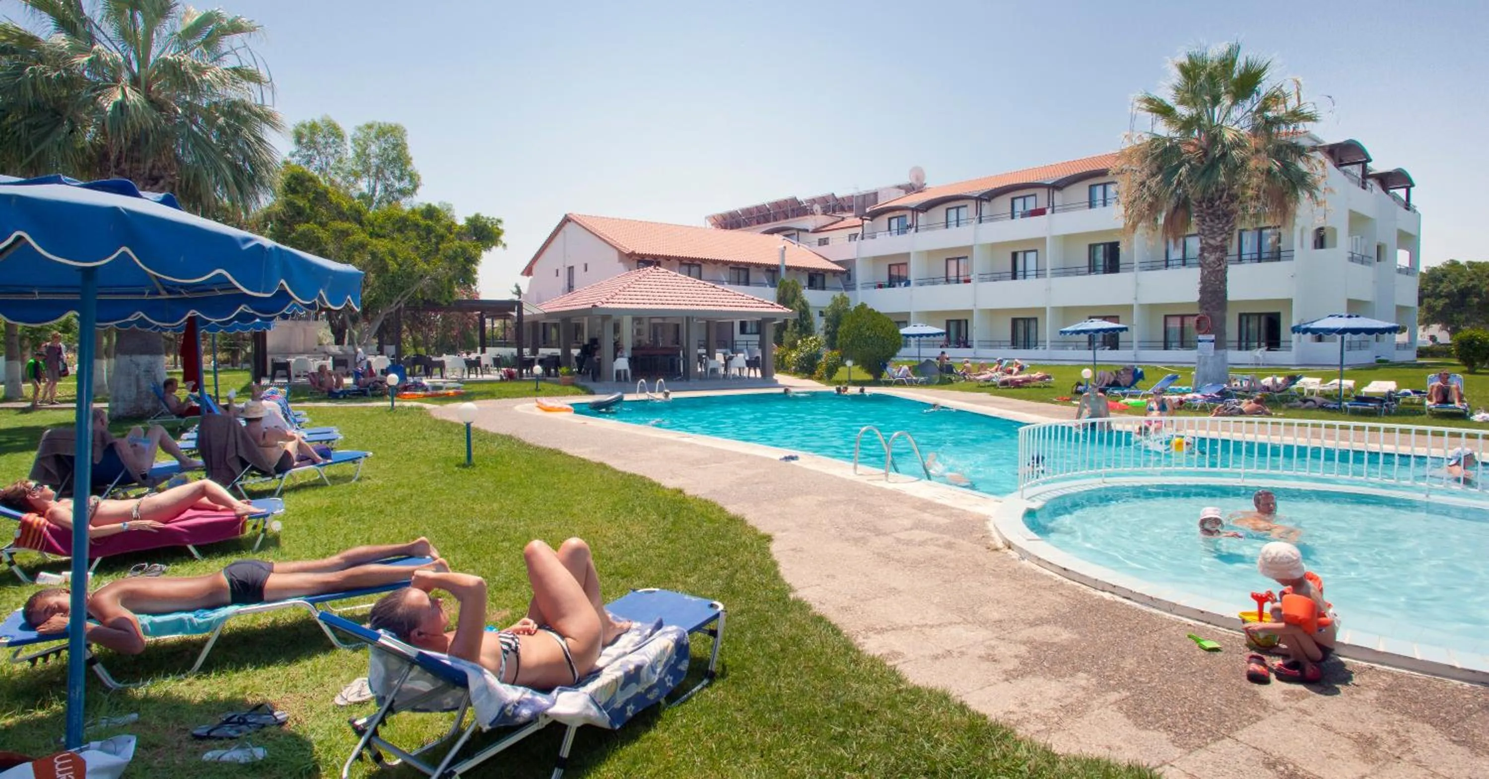 Swimming pool in Matoula Beach