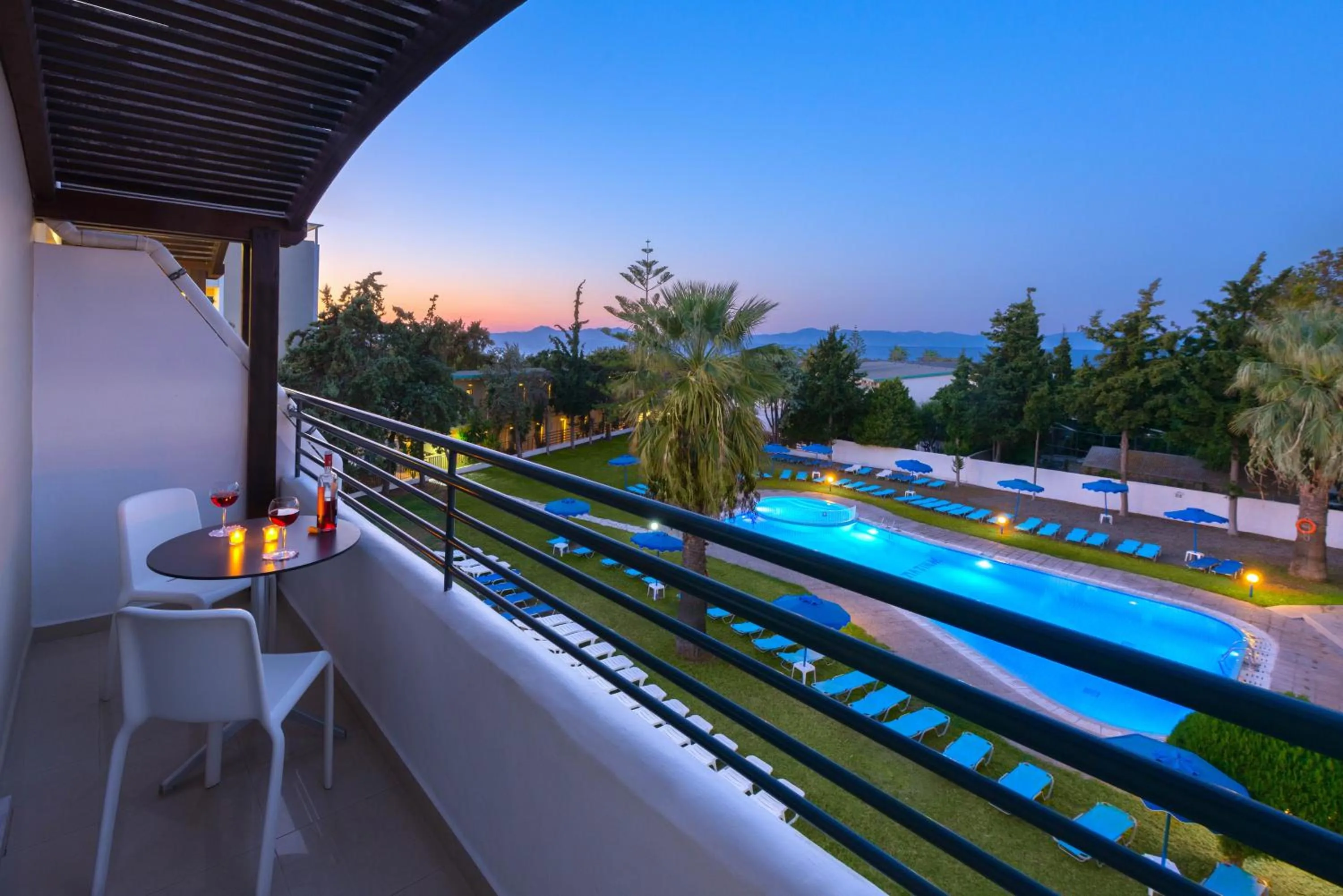 Pool view in Matoula Beach
