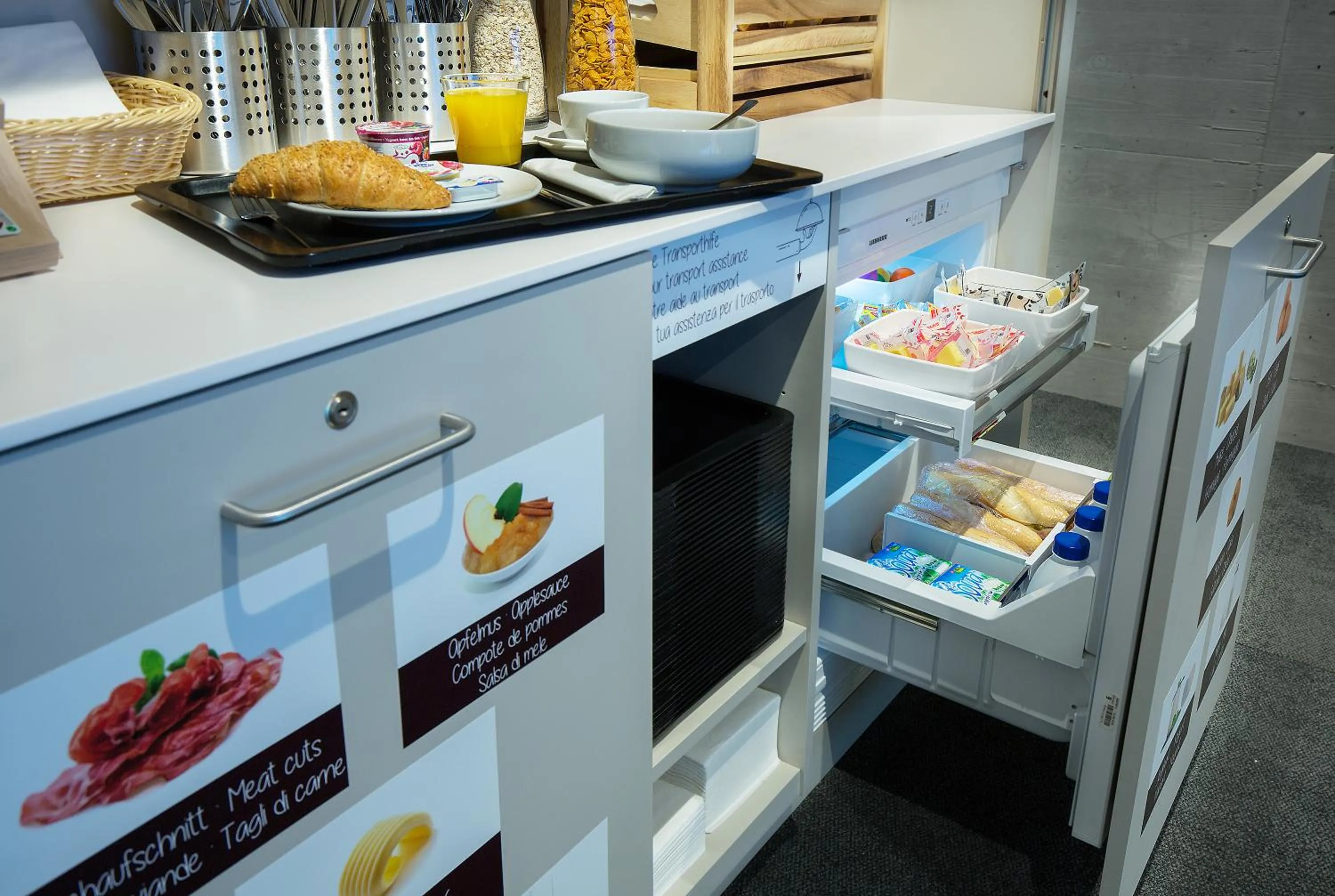 Continental breakfast in b_smart motel Landquart