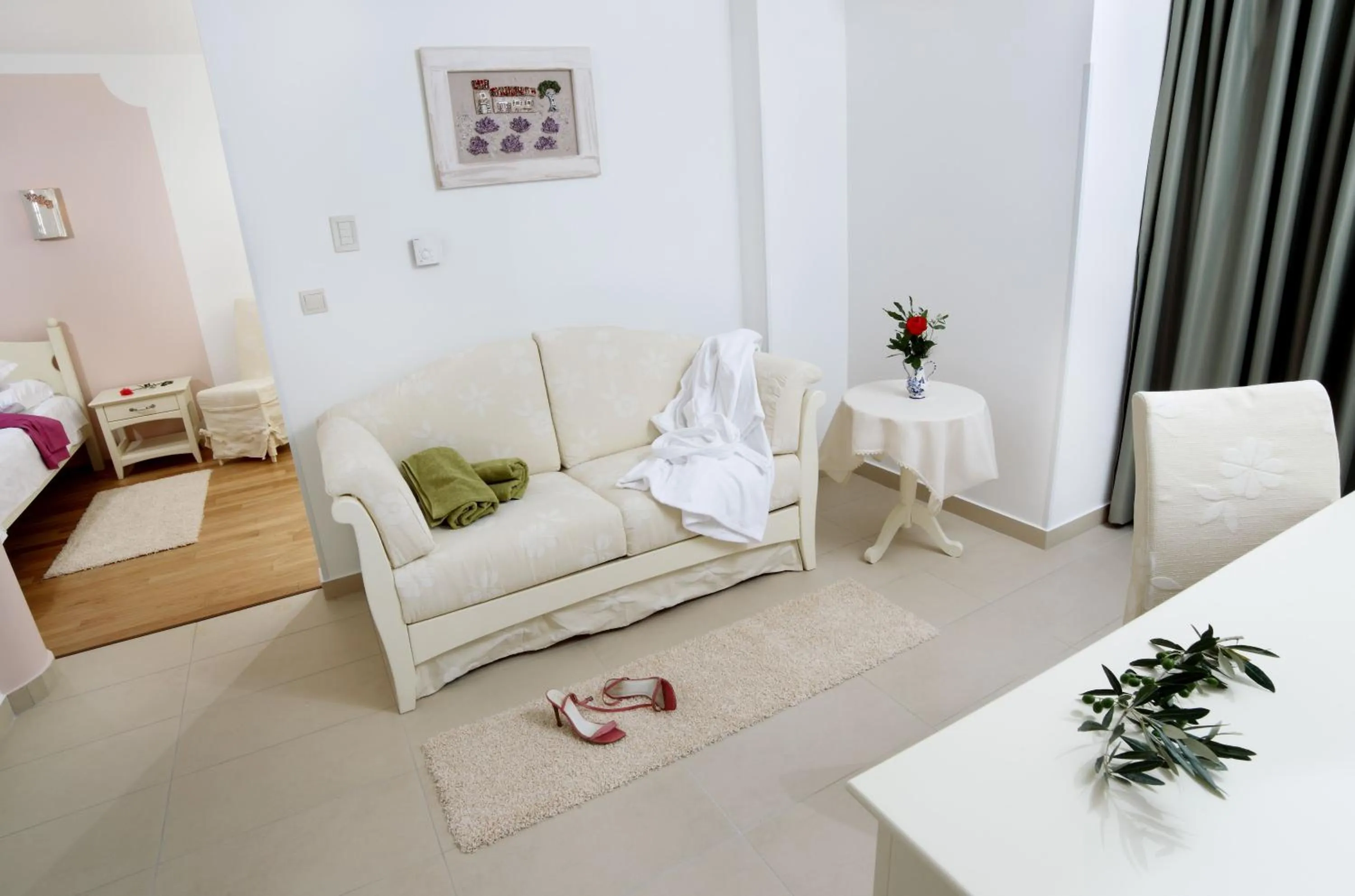 Seating area, Bed in VILLA STEFANIJA small Boutique hotel&restaurant