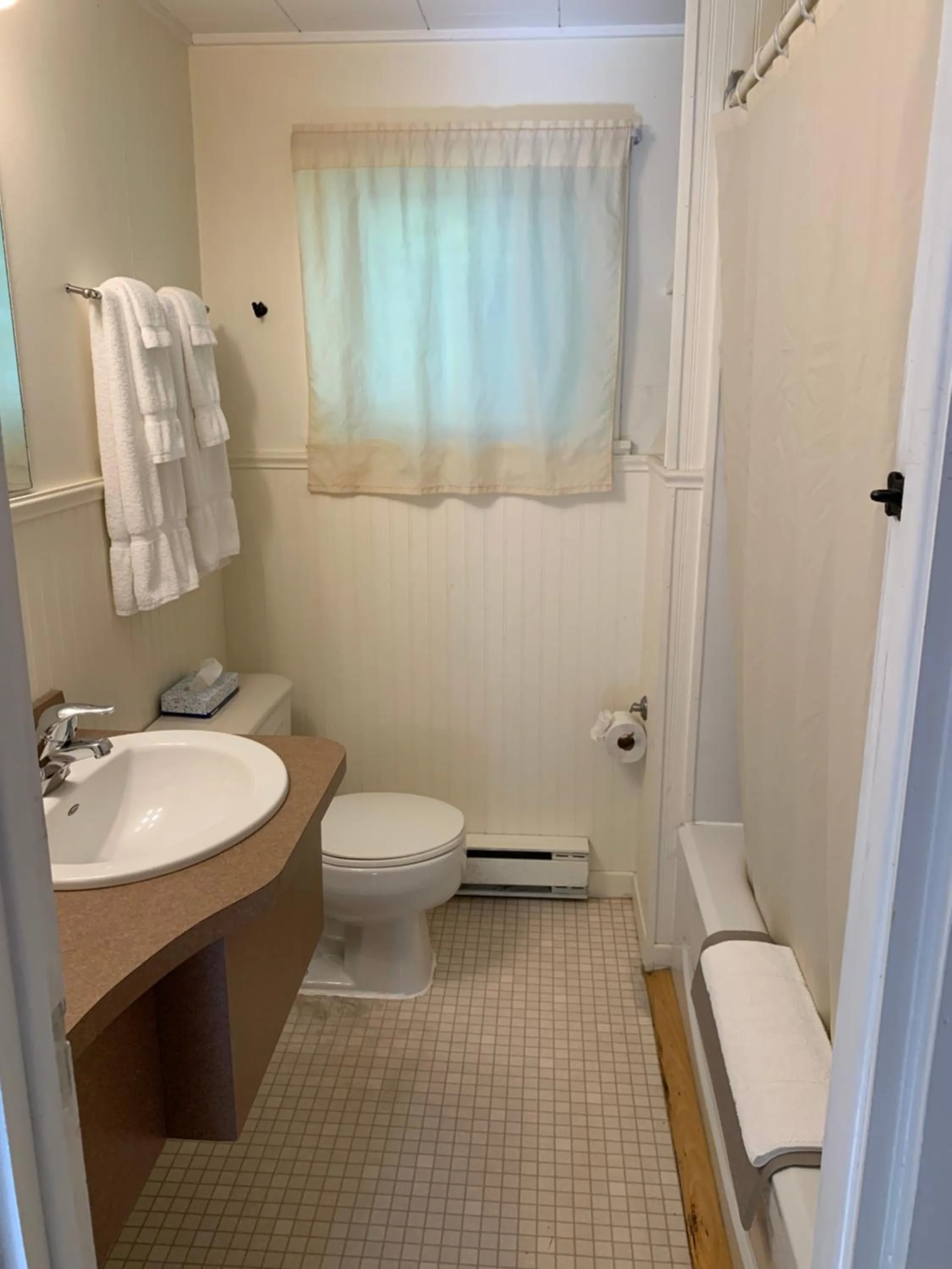 Shower in Au Pic de l'Aurore Motel-Chalets