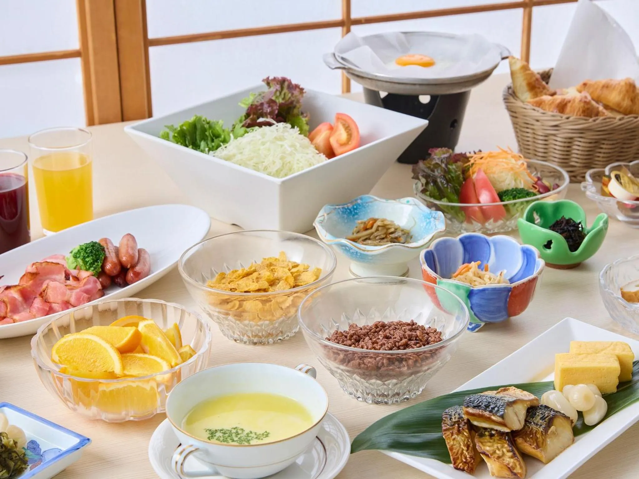 Food and drinks in Misasa Royal Hotel