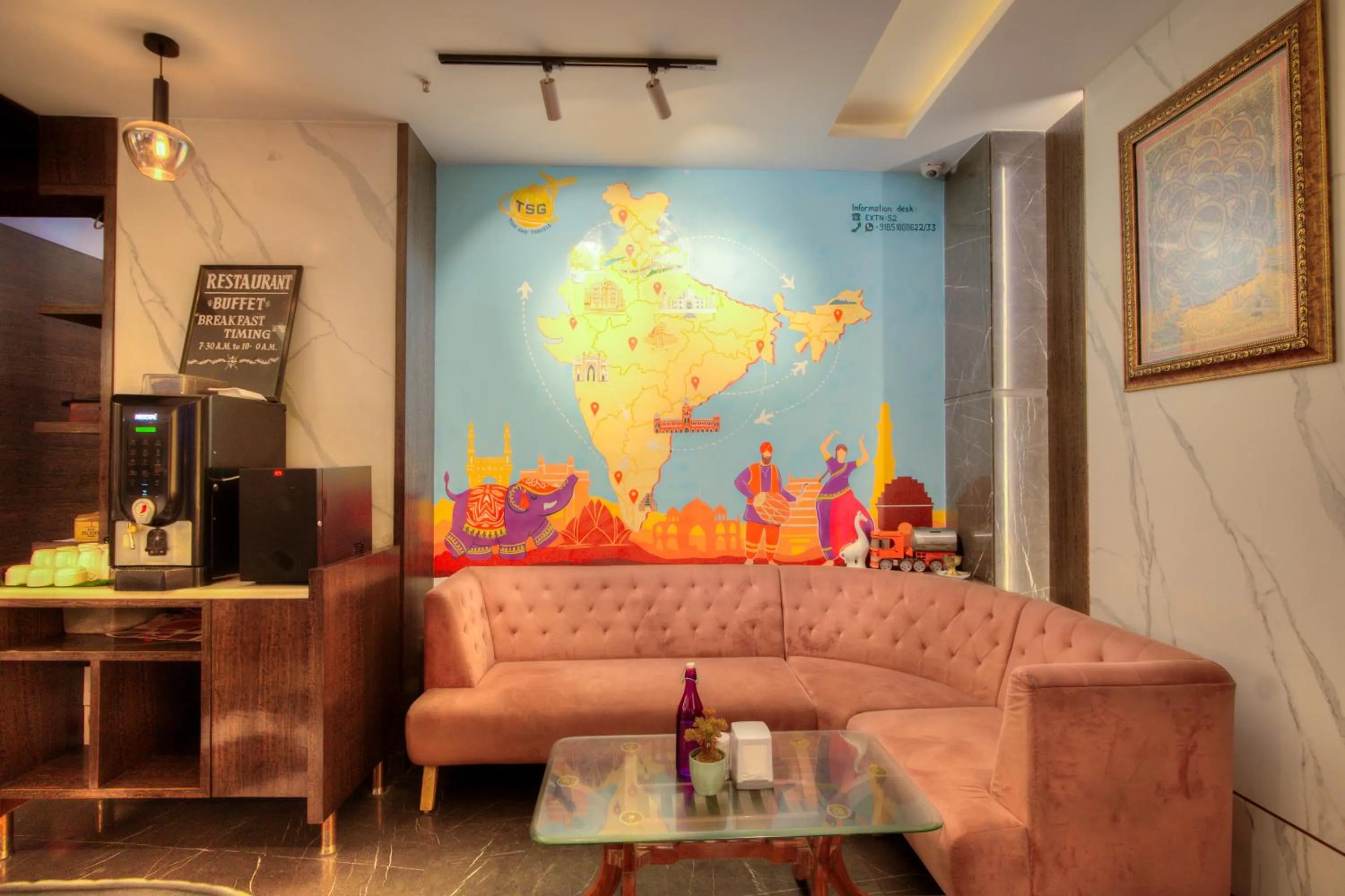 Living room in THE SINGH EMPIRE,New Delhi City Centre