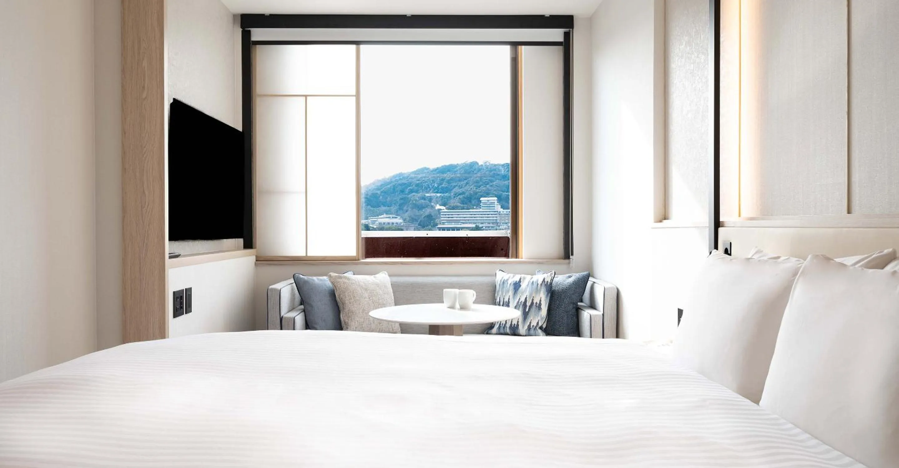 Photo of the whole room, Bed in Heian No Mori Kyoto