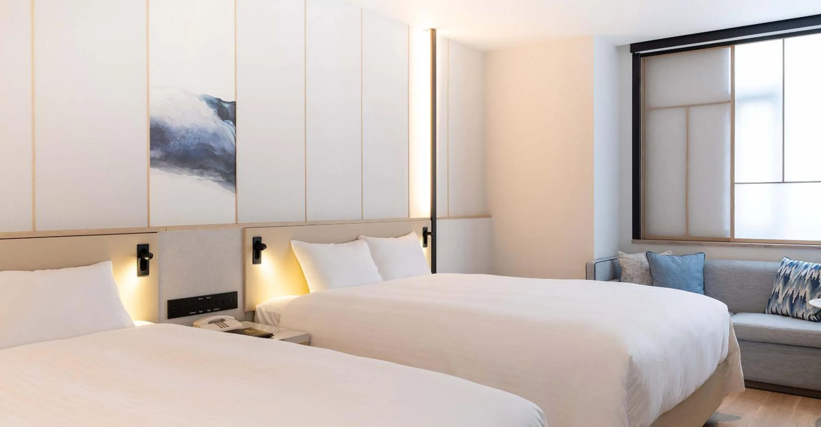 Photo of the whole room, Bed in Heian No Mori Kyoto