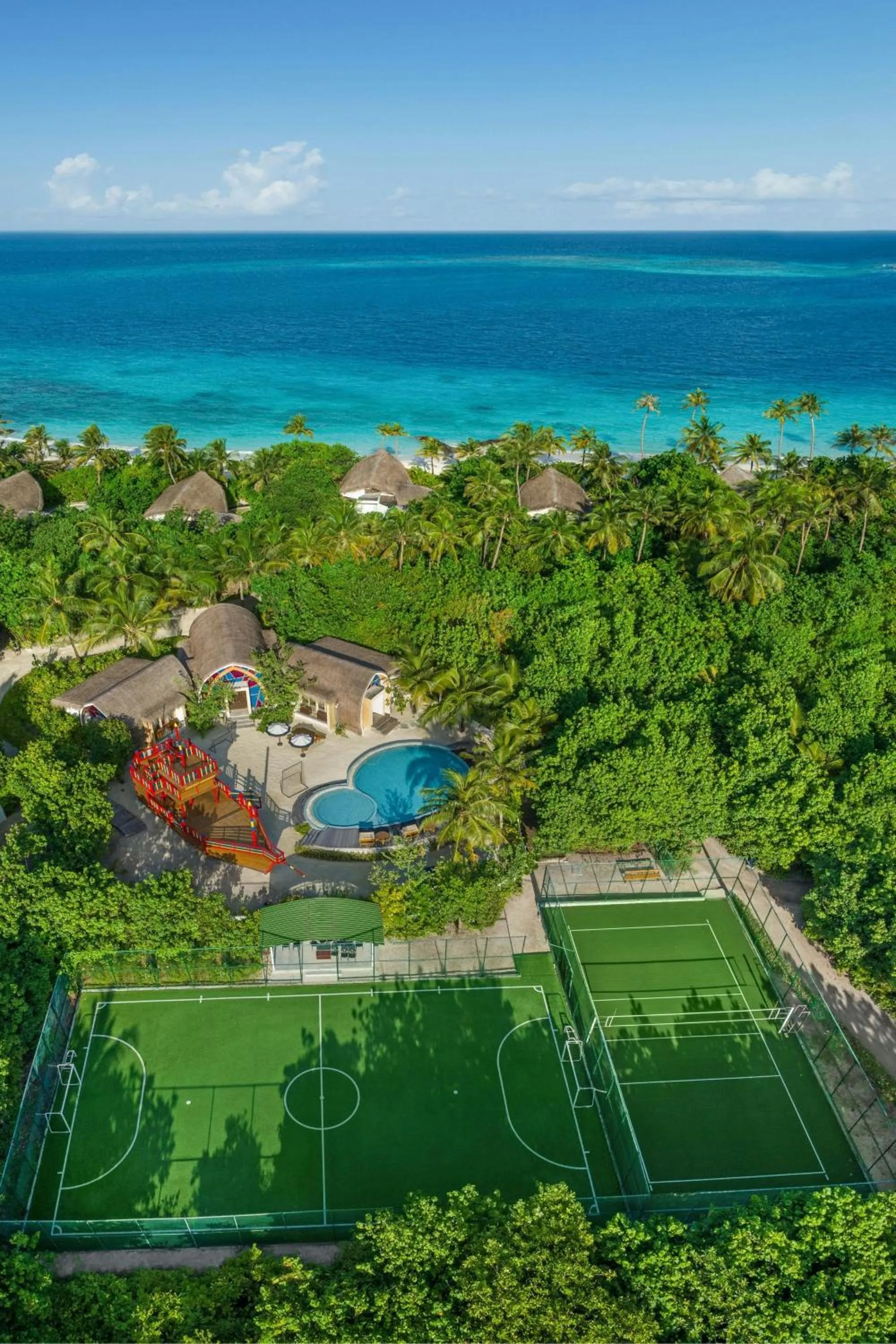 Tennis court in JW Marriott Maldives Resort & Spa