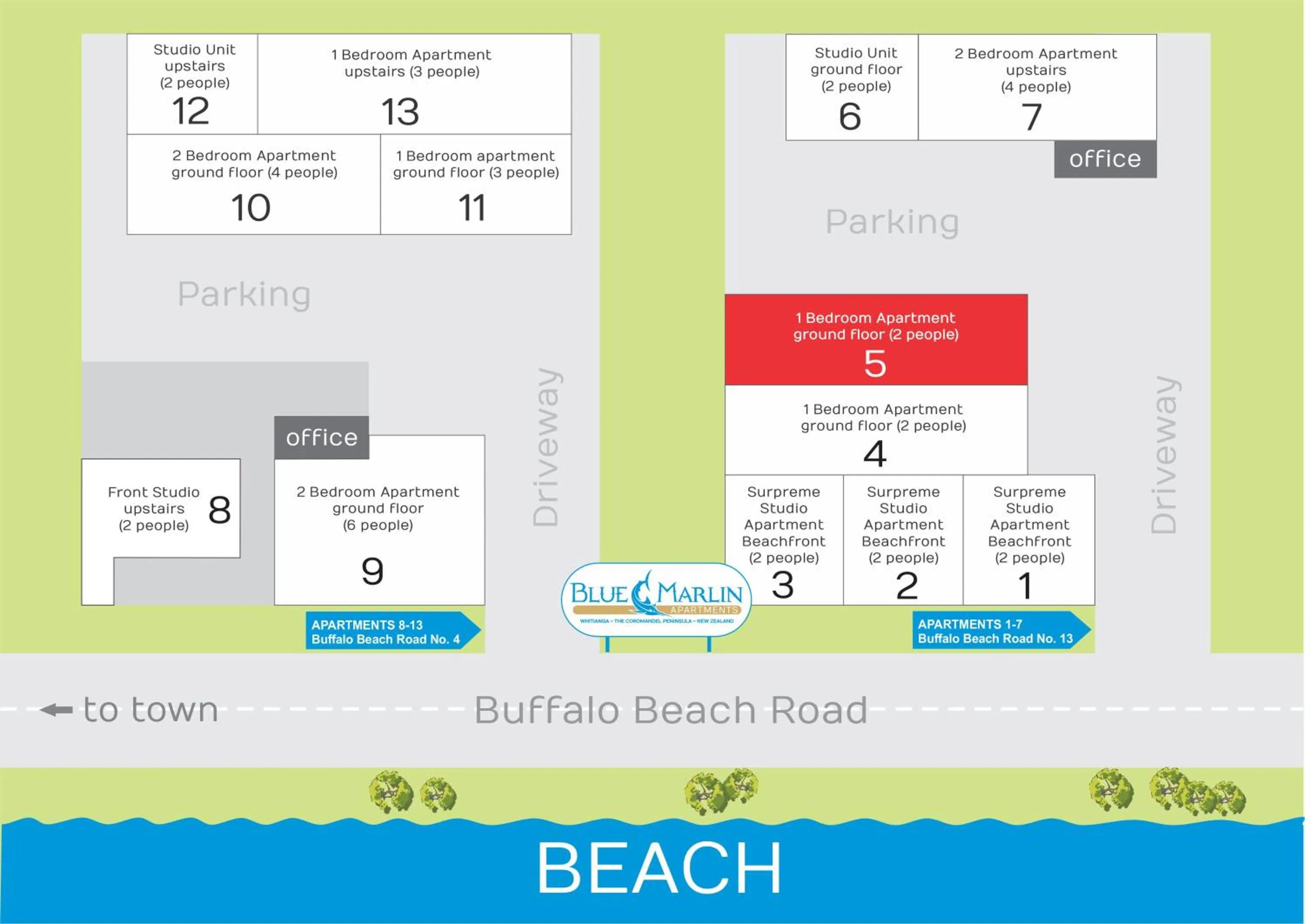 Floor plan in Blue Marlin Apartments