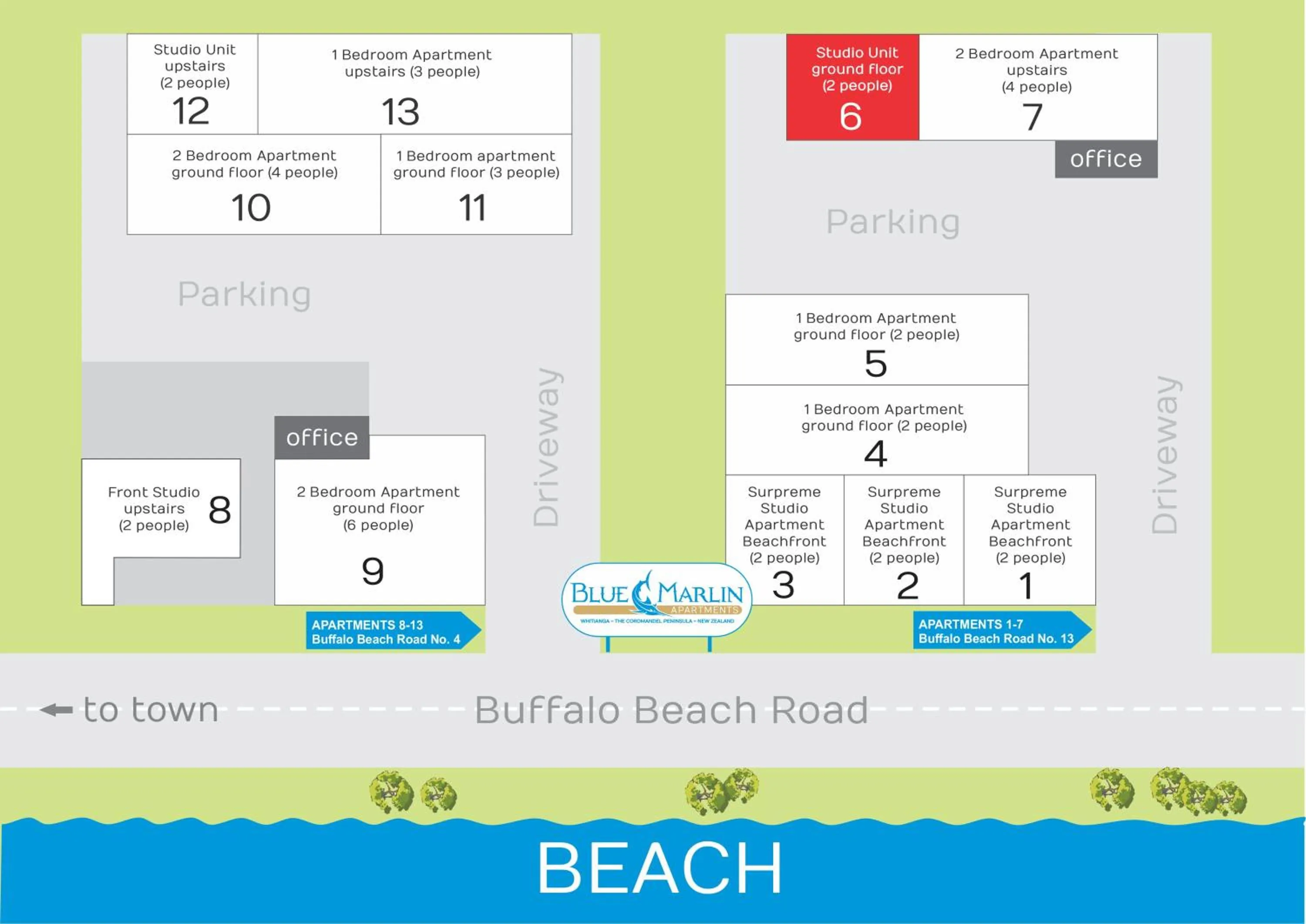 Floor plan in Blue Marlin Apartments