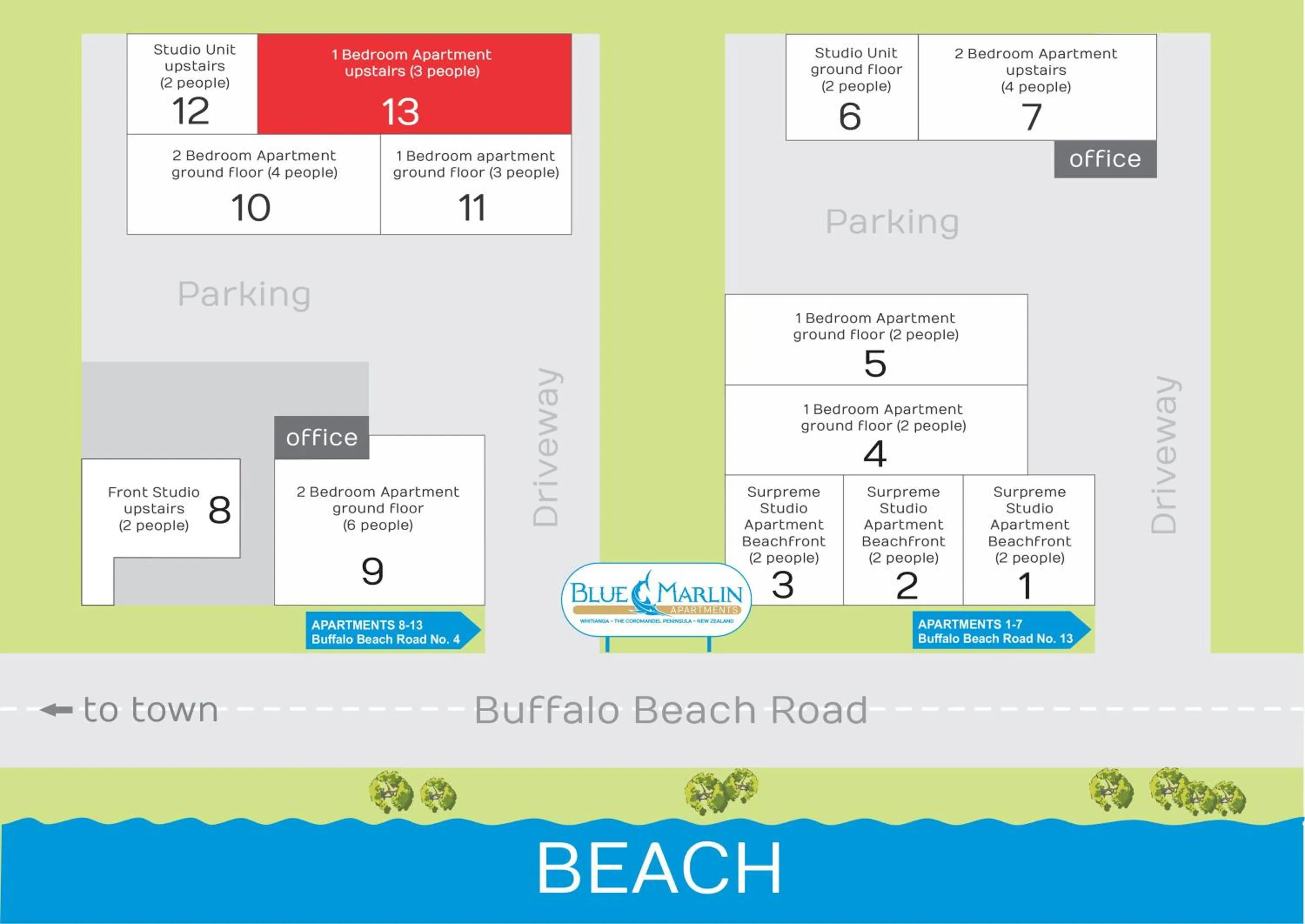 Floor plan in Blue Marlin Apartments